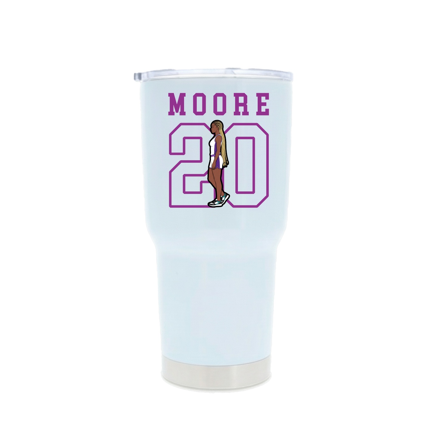 30oz Stainless Steel Tumbler — Shirsey in White