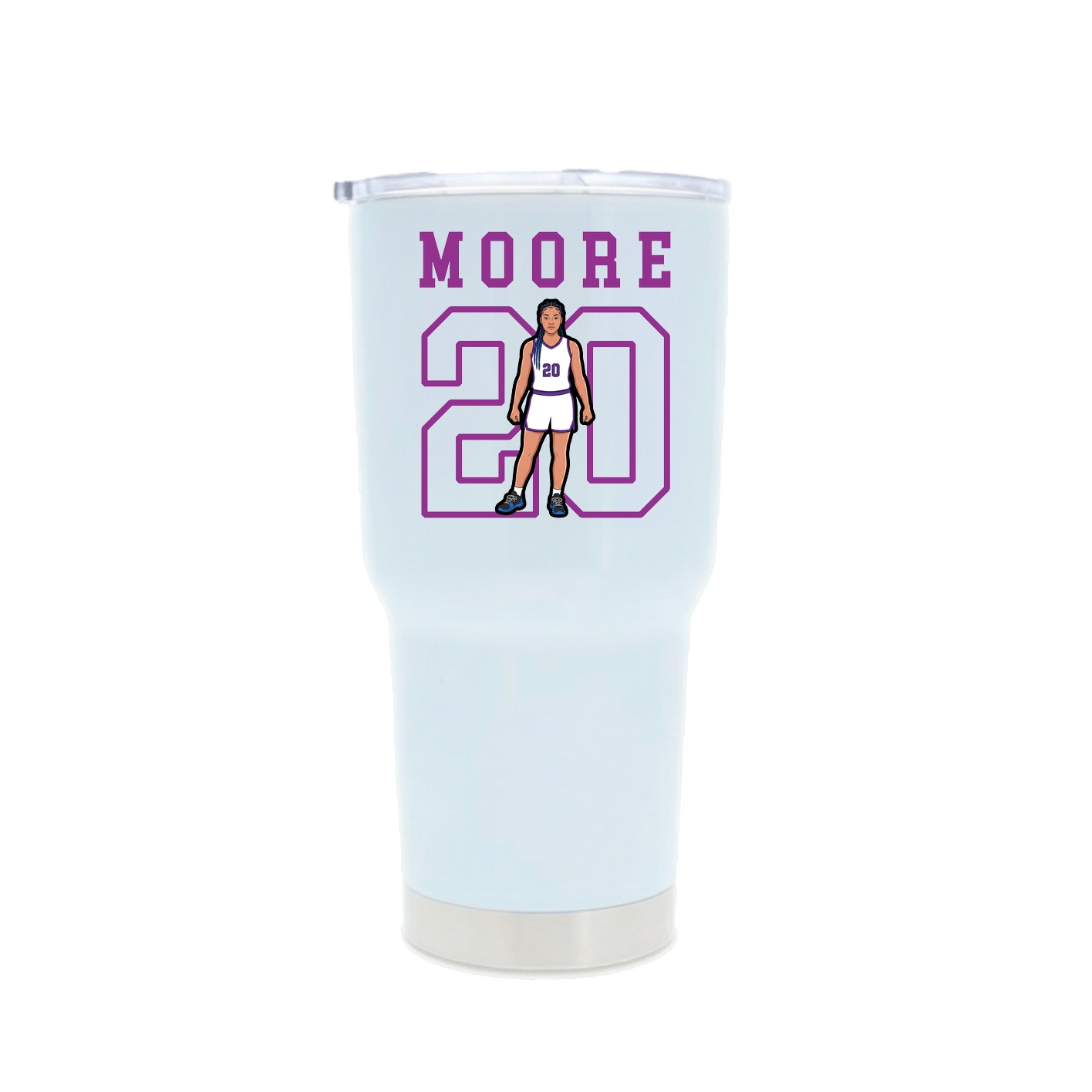 30oz Stainless Steel Tumbler — Shirsey in White