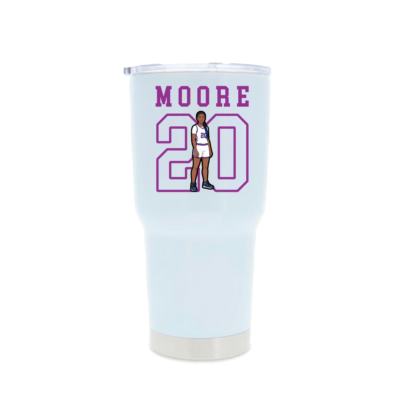 30oz Stainless Steel Tumbler — Shirsey in White