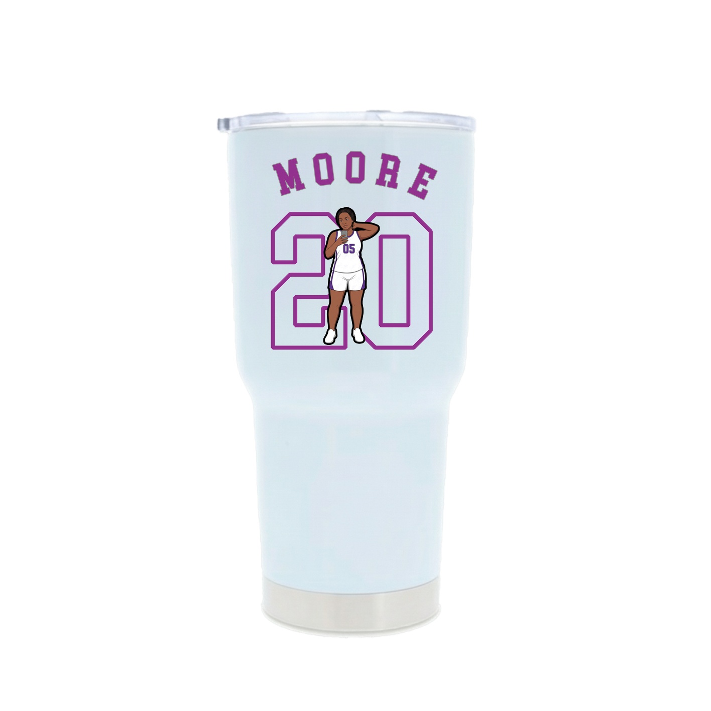 30oz Stainless Steel Tumbler — Shirsey Arch in White