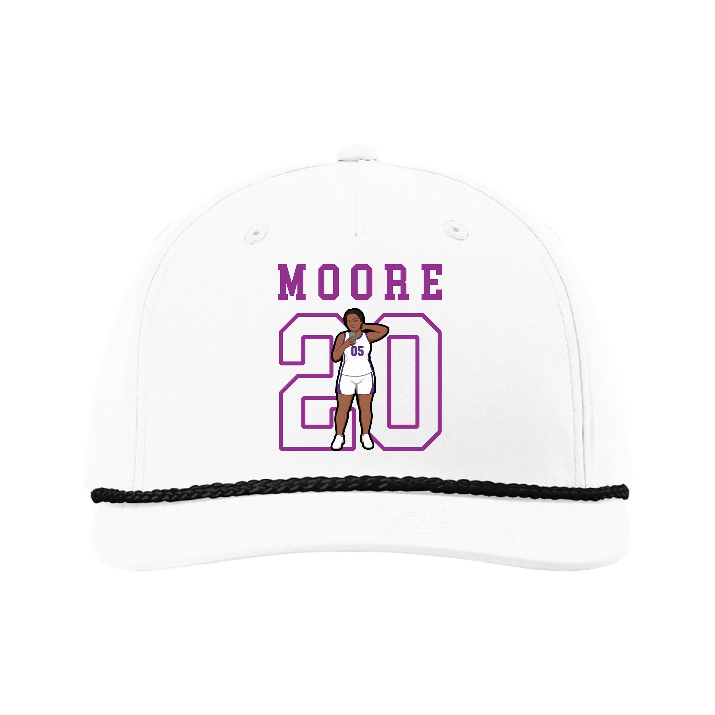 Five-Panel Classic Rope Cap — Shirsey in White