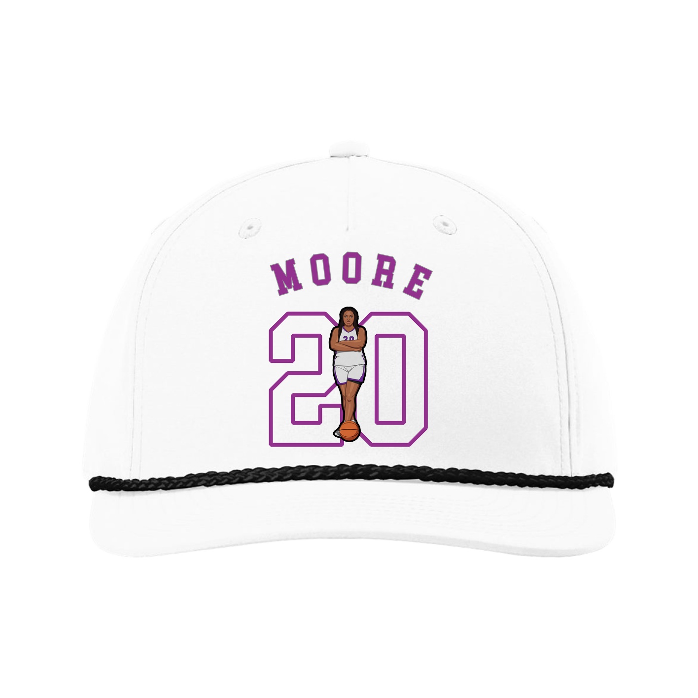 Five-Panel Classic Rope Cap — Shirsey Arch in White