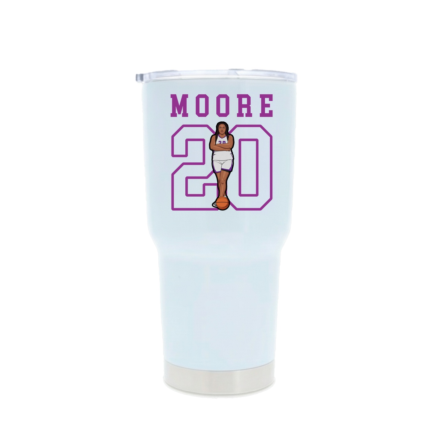 30oz Stainless Steel Tumbler — Shirsey in White
