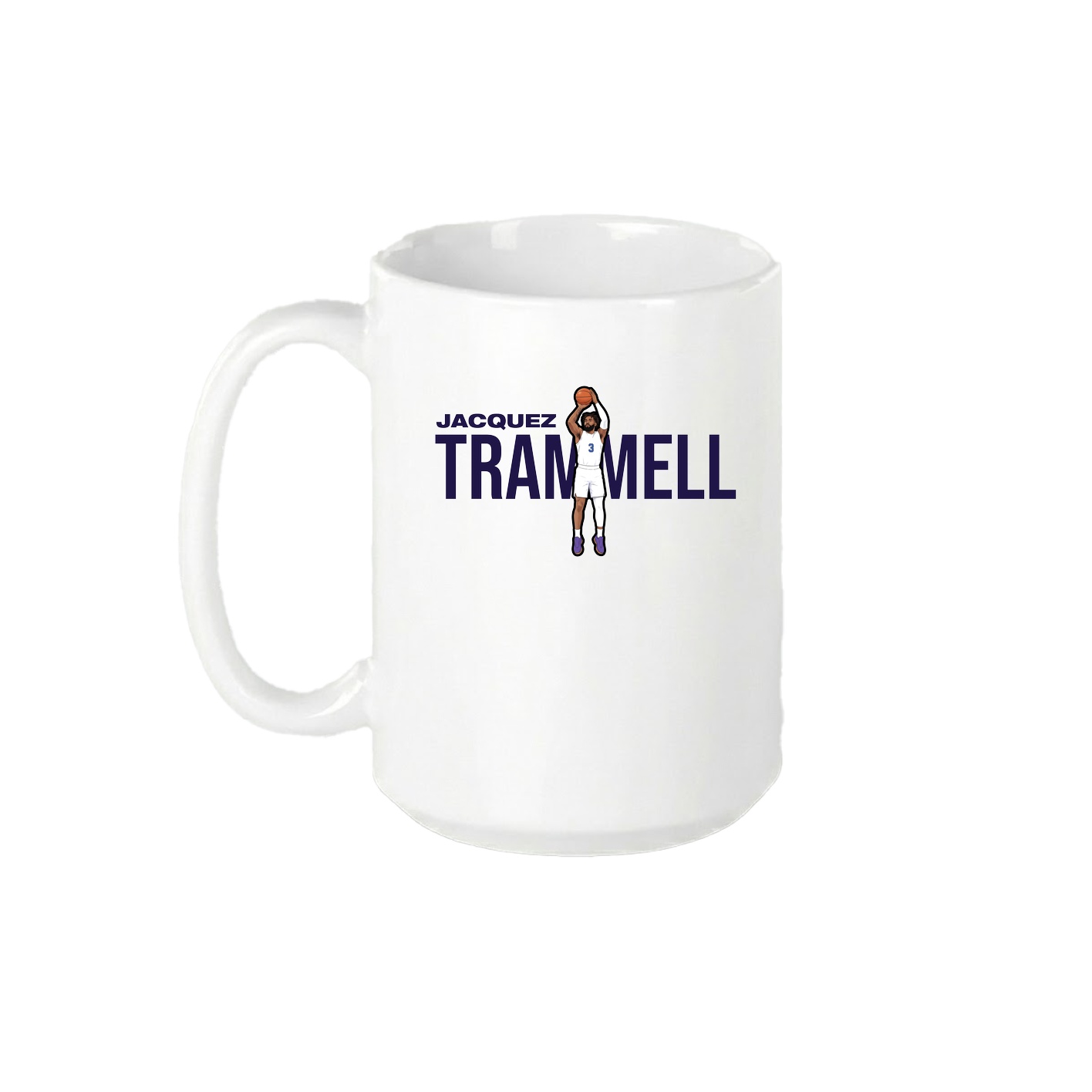 15oz Coffee Mug — Player Name in White