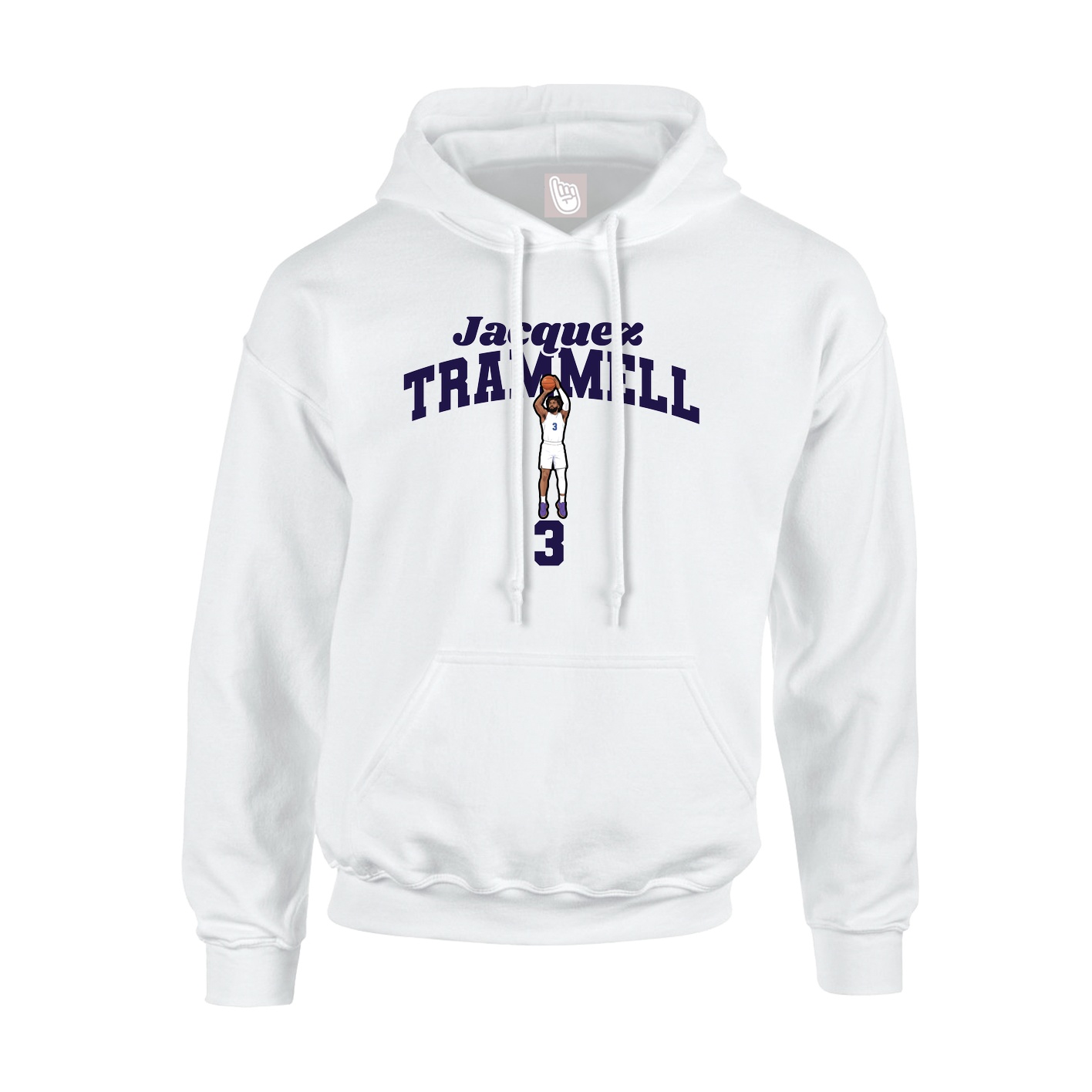 Youth Hoodie — Signature Arch in White