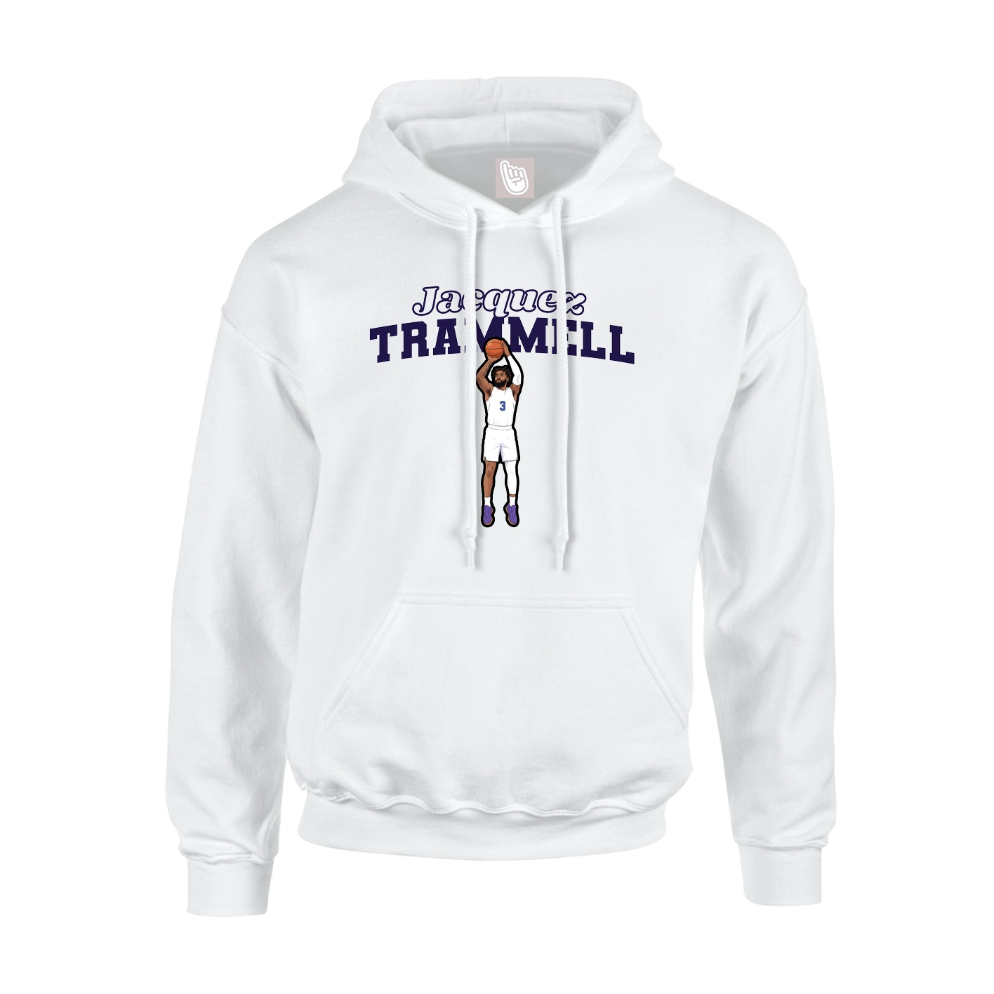 Hoodie — Name Arch in White