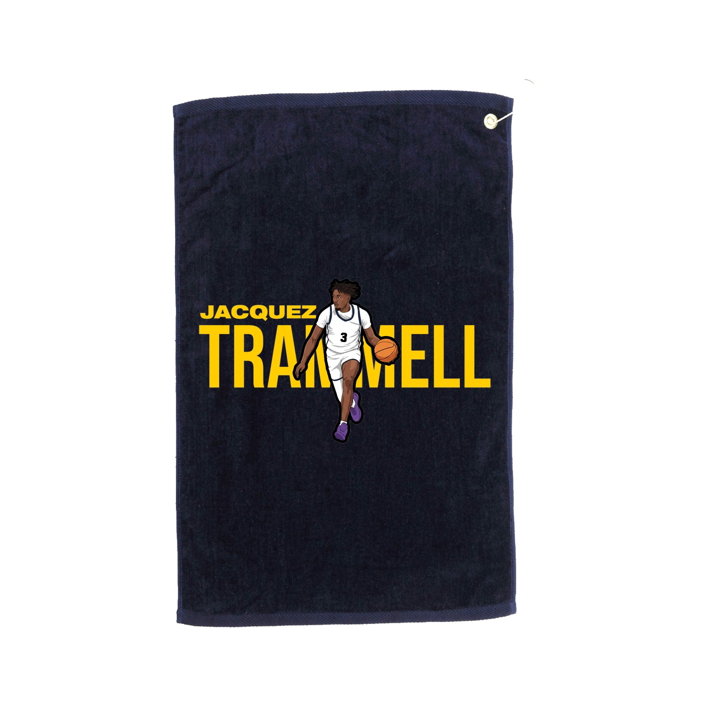 Golf Towel — Player Name in Navy