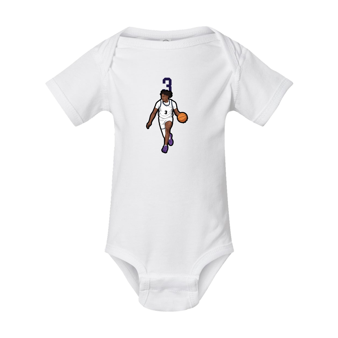 Baby Onesie — Number Top in White