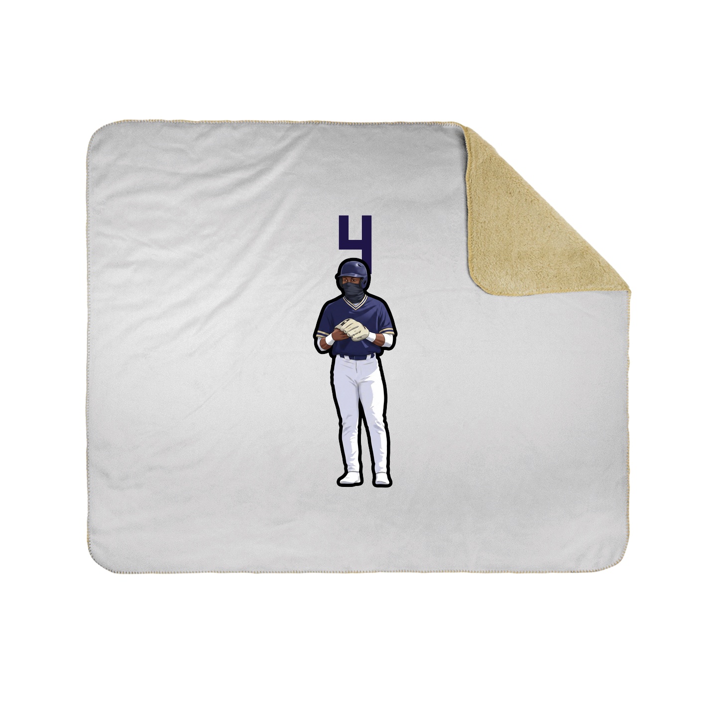 Throw Blanket — Number Top in White