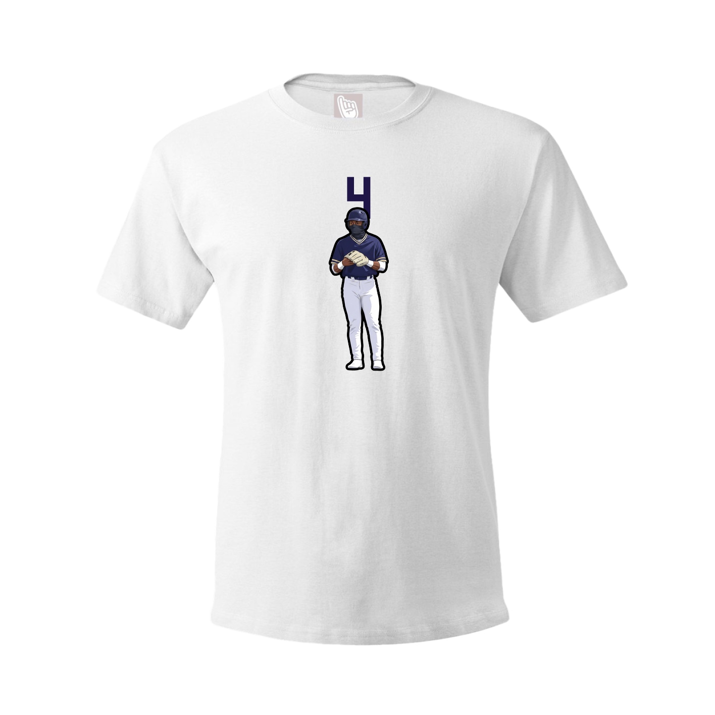 Youth Tee — Number Top in White