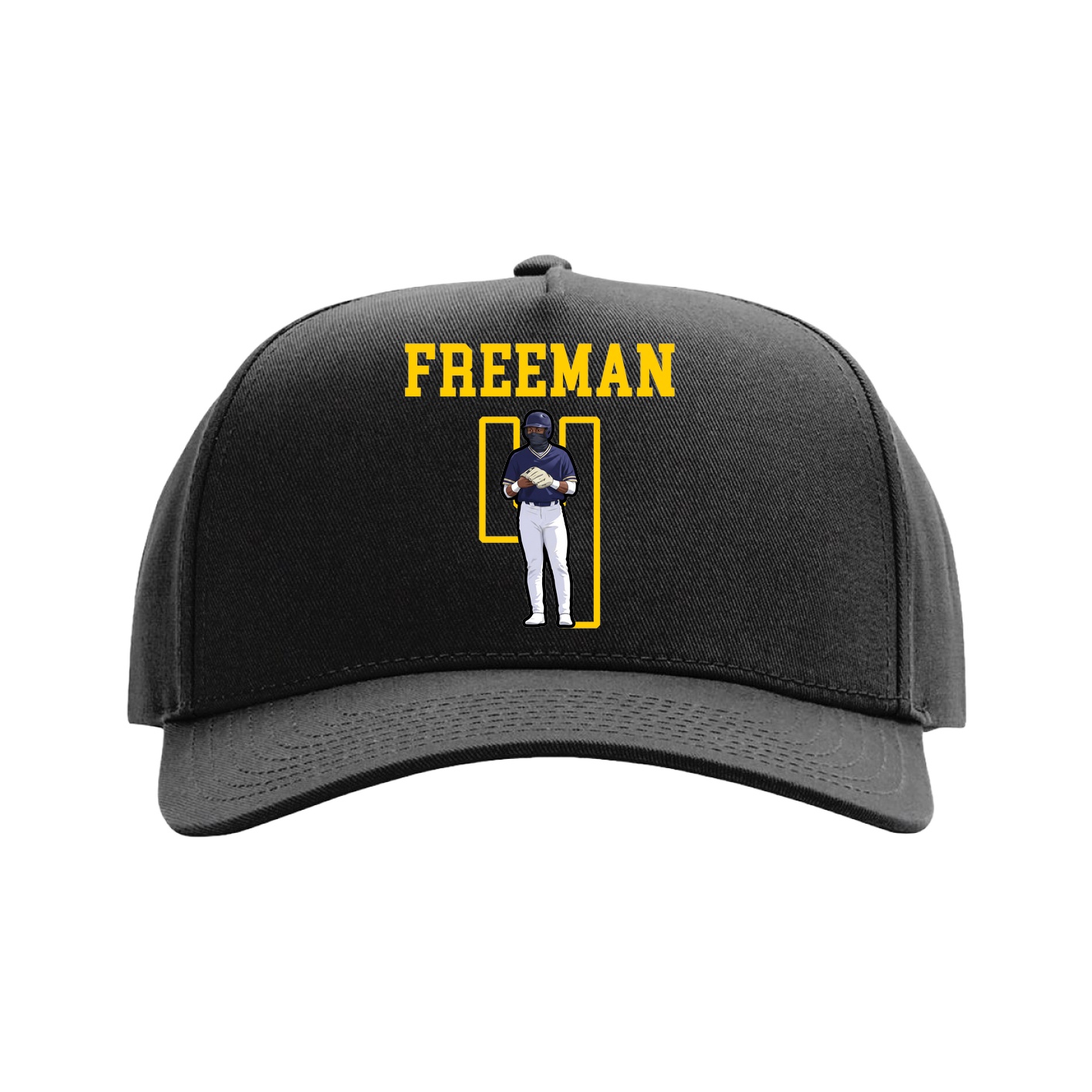 Full Fabric Five-Panel Champ Cap — Shirsey in Black