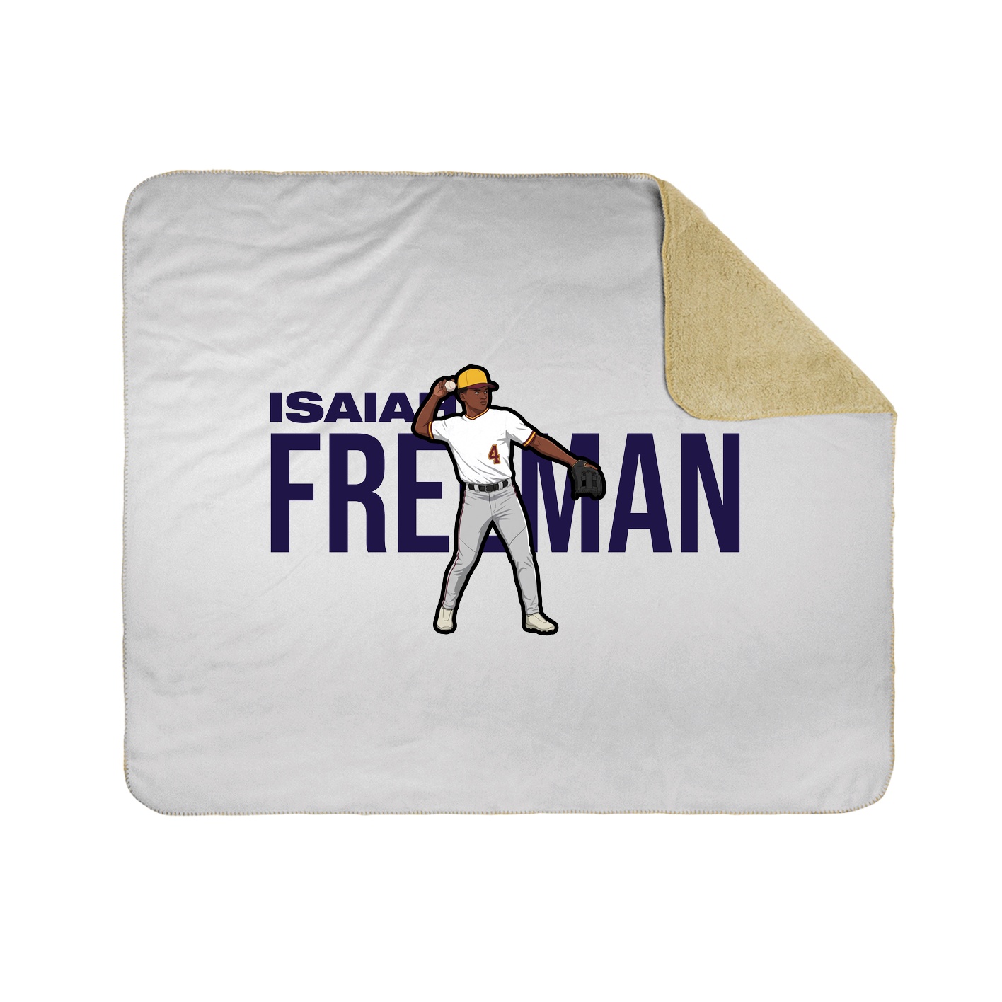 Throw Blanket — Player Name in White