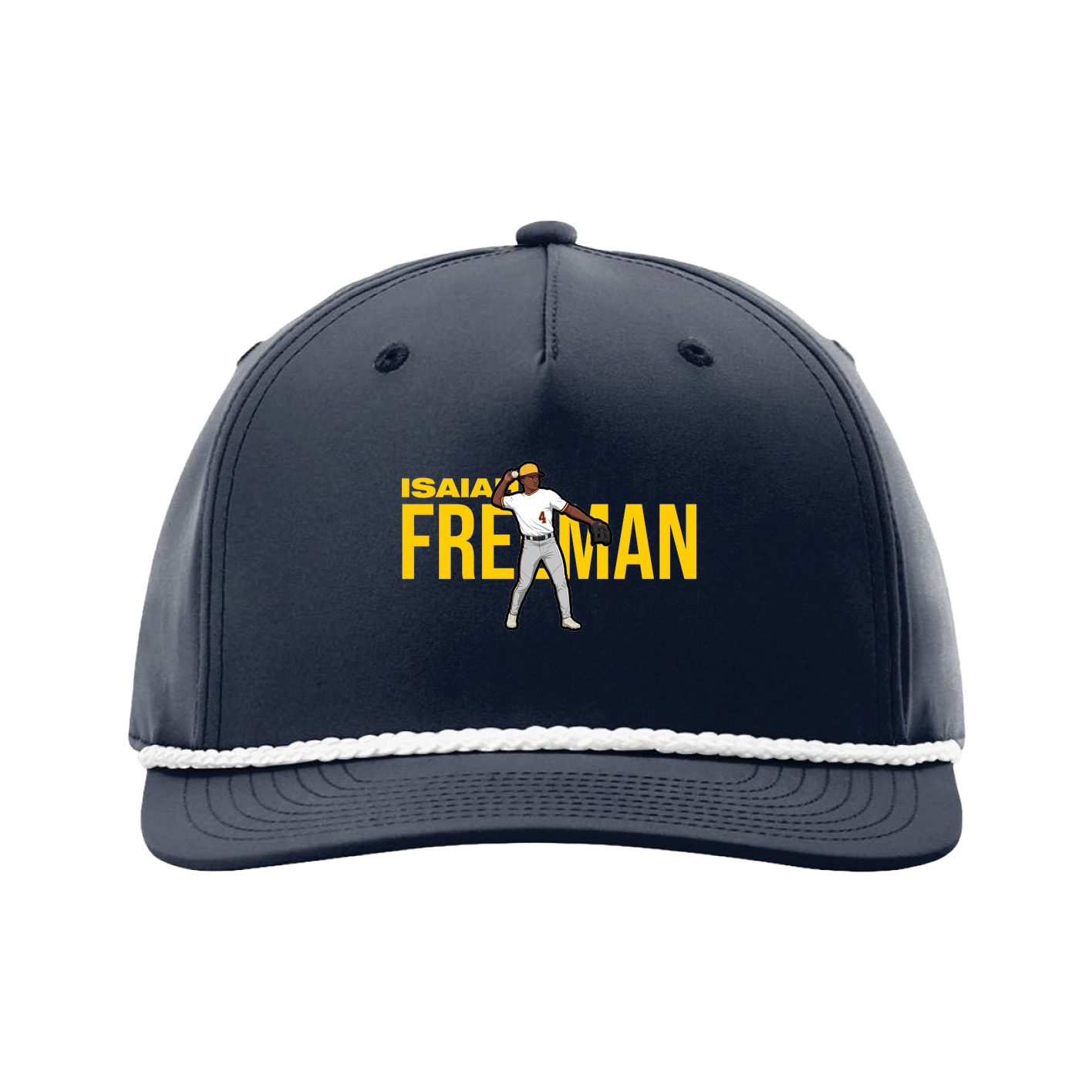 Five-Panel Classic Rope Cap — Player Name in Navy