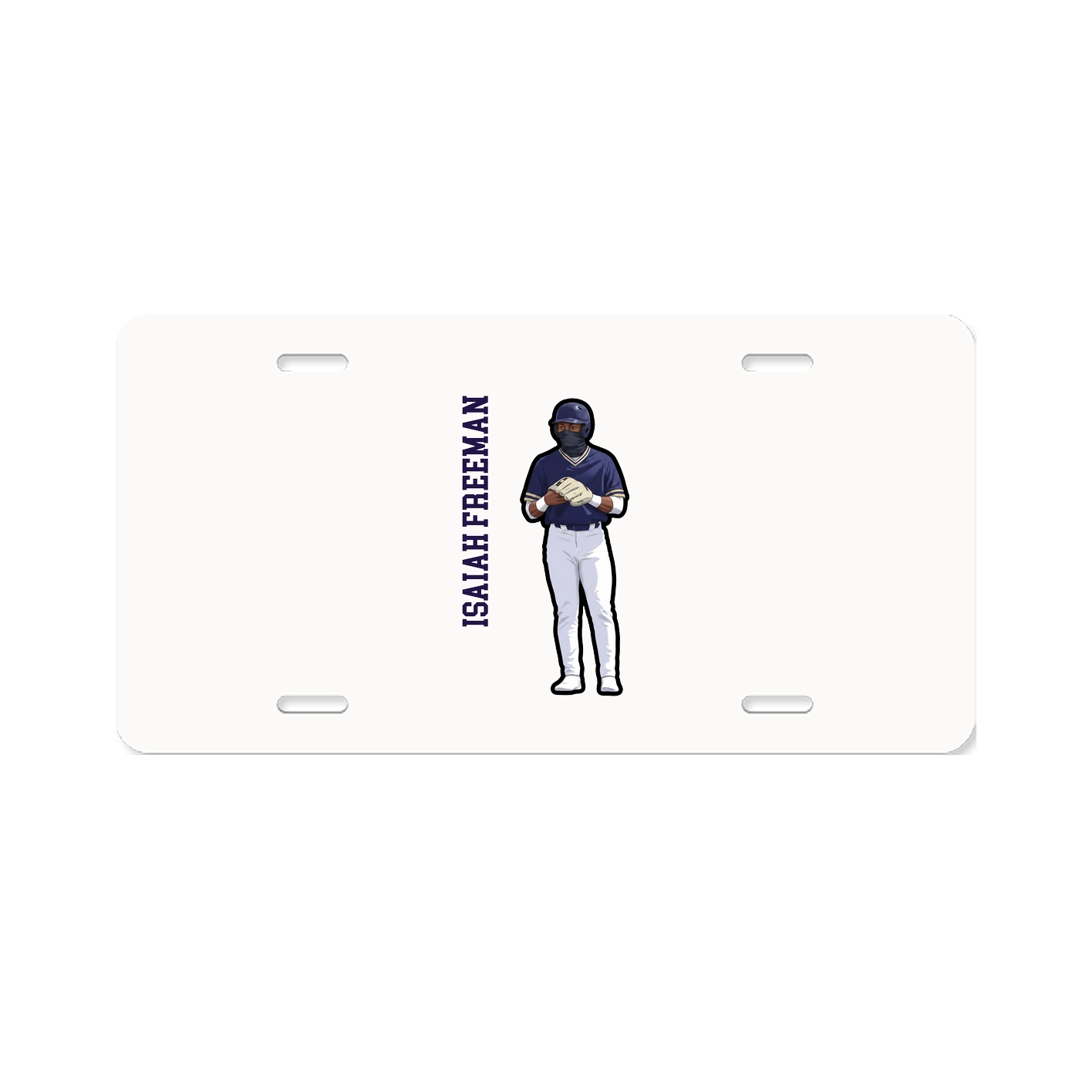 License Plate — Name Vertical in Classic