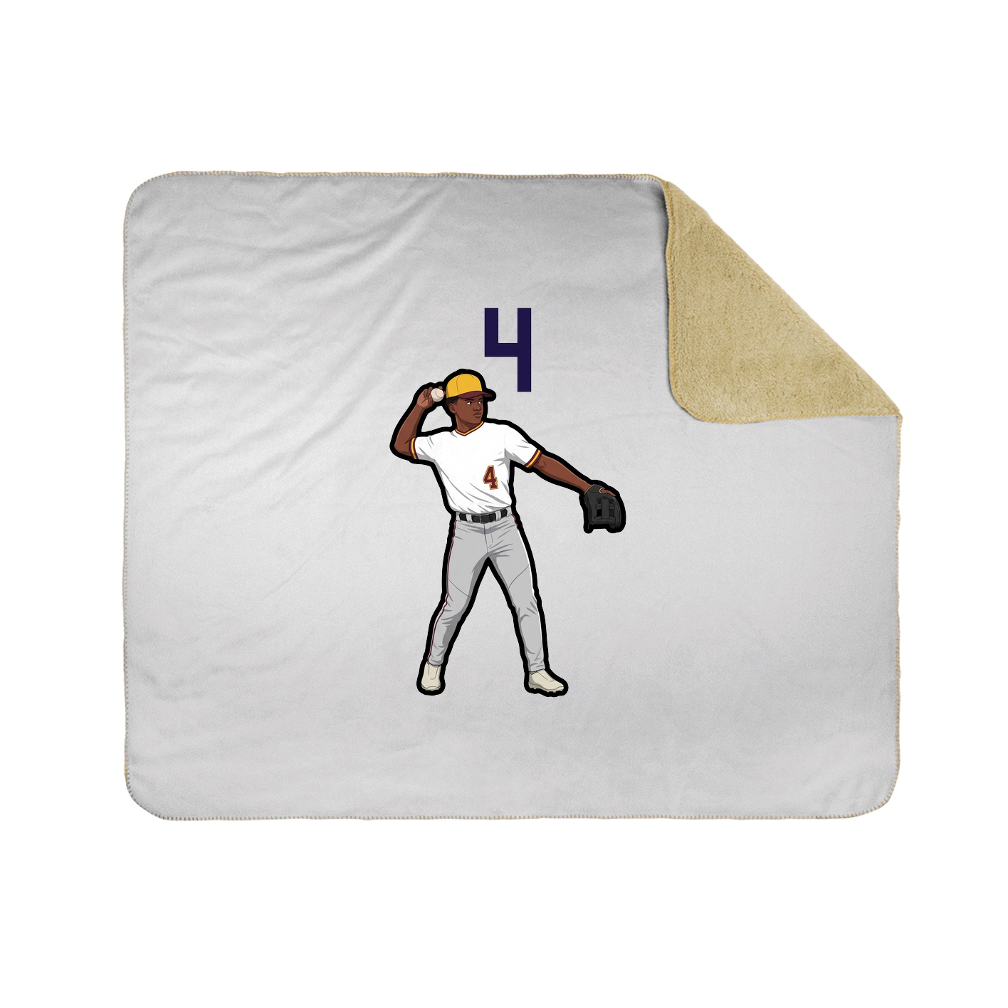 Throw Blanket — Number Top in White