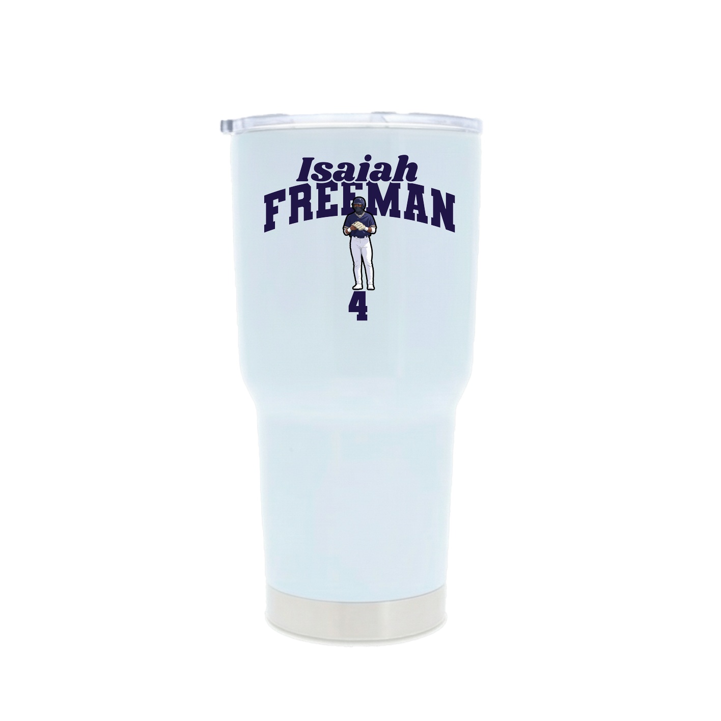 30oz Stainless Steel Tumbler — Signature Arch in White