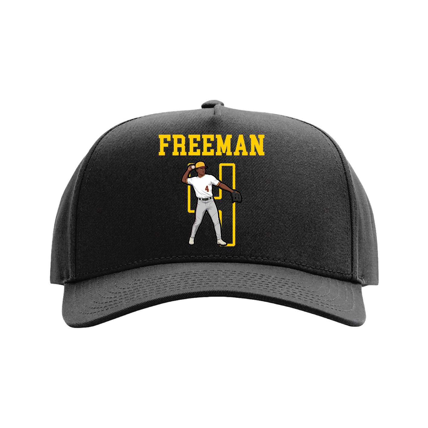 Full Fabric Five-Panel Champ Cap — Shirsey in Black