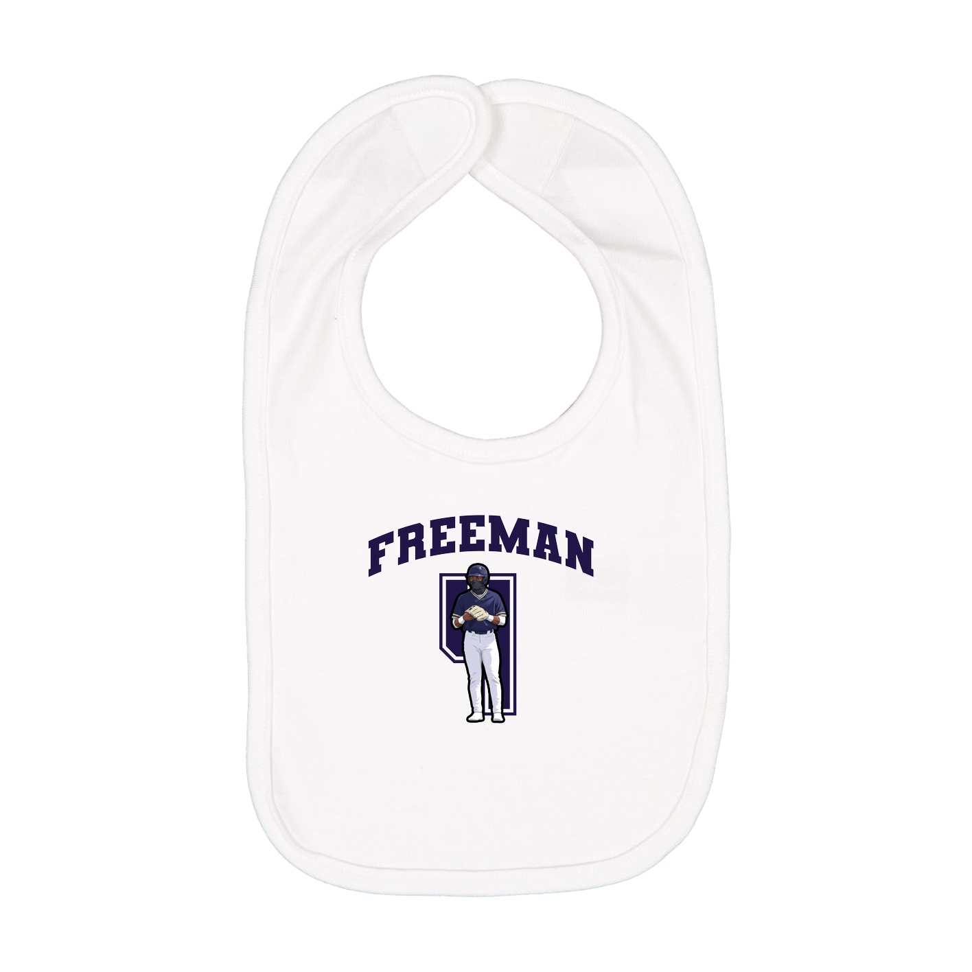 Infant Bib — Number in White