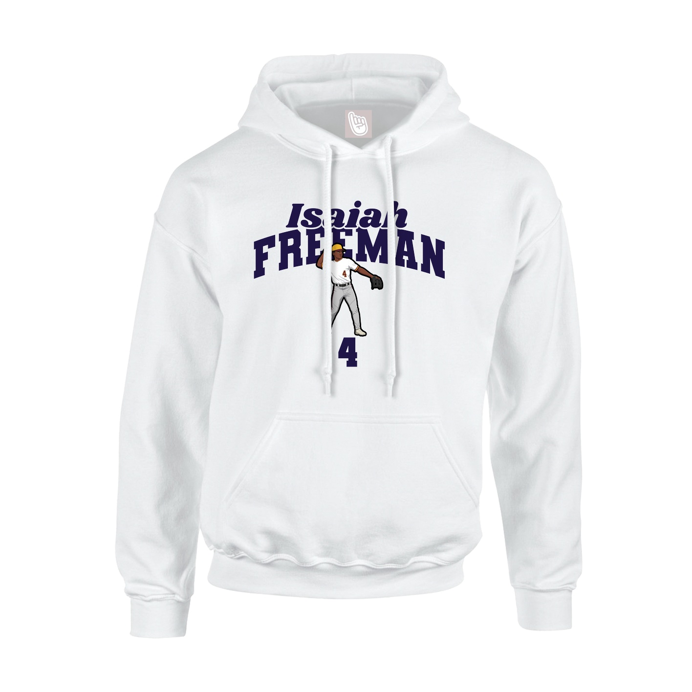 Youth Hoodie — Signature Arch in White