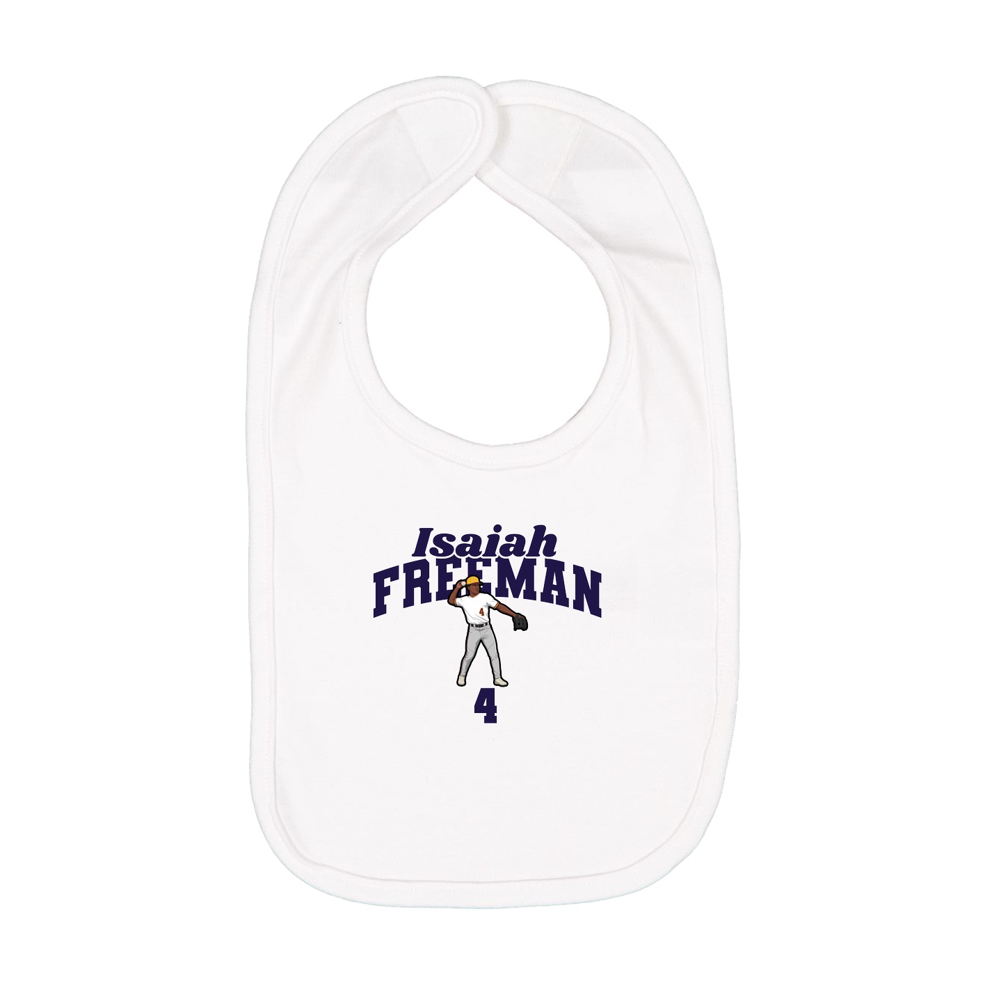 Infant Bib — Signature Arch in White