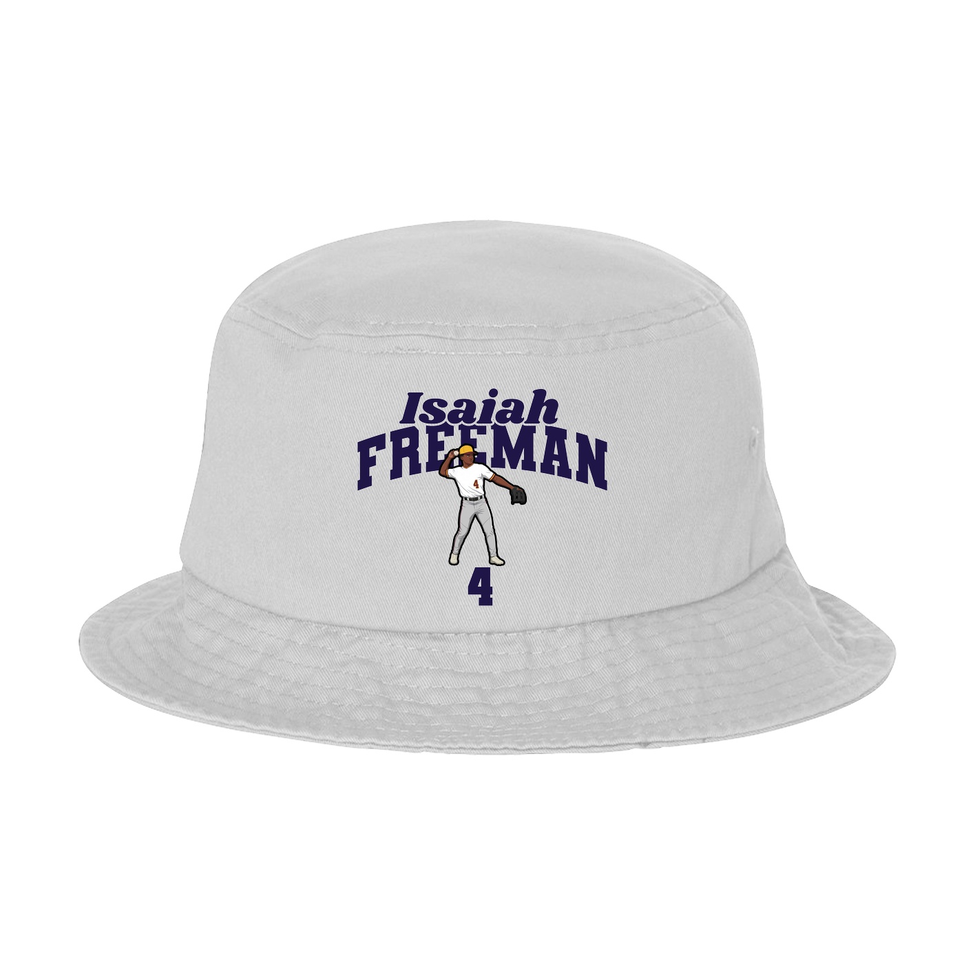 Bucket Cap — Signature Arch in White