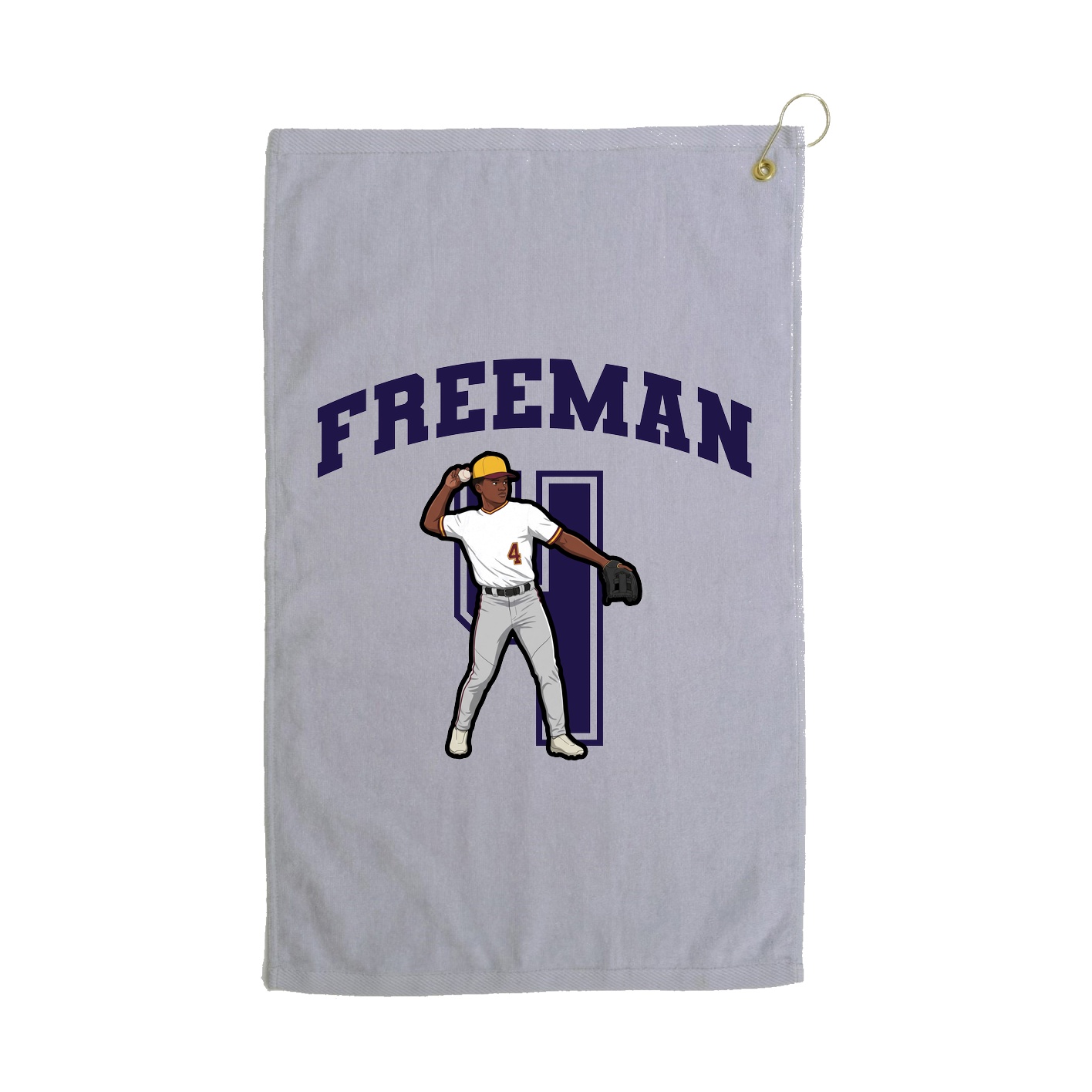 Golf Towel — Number in Grey