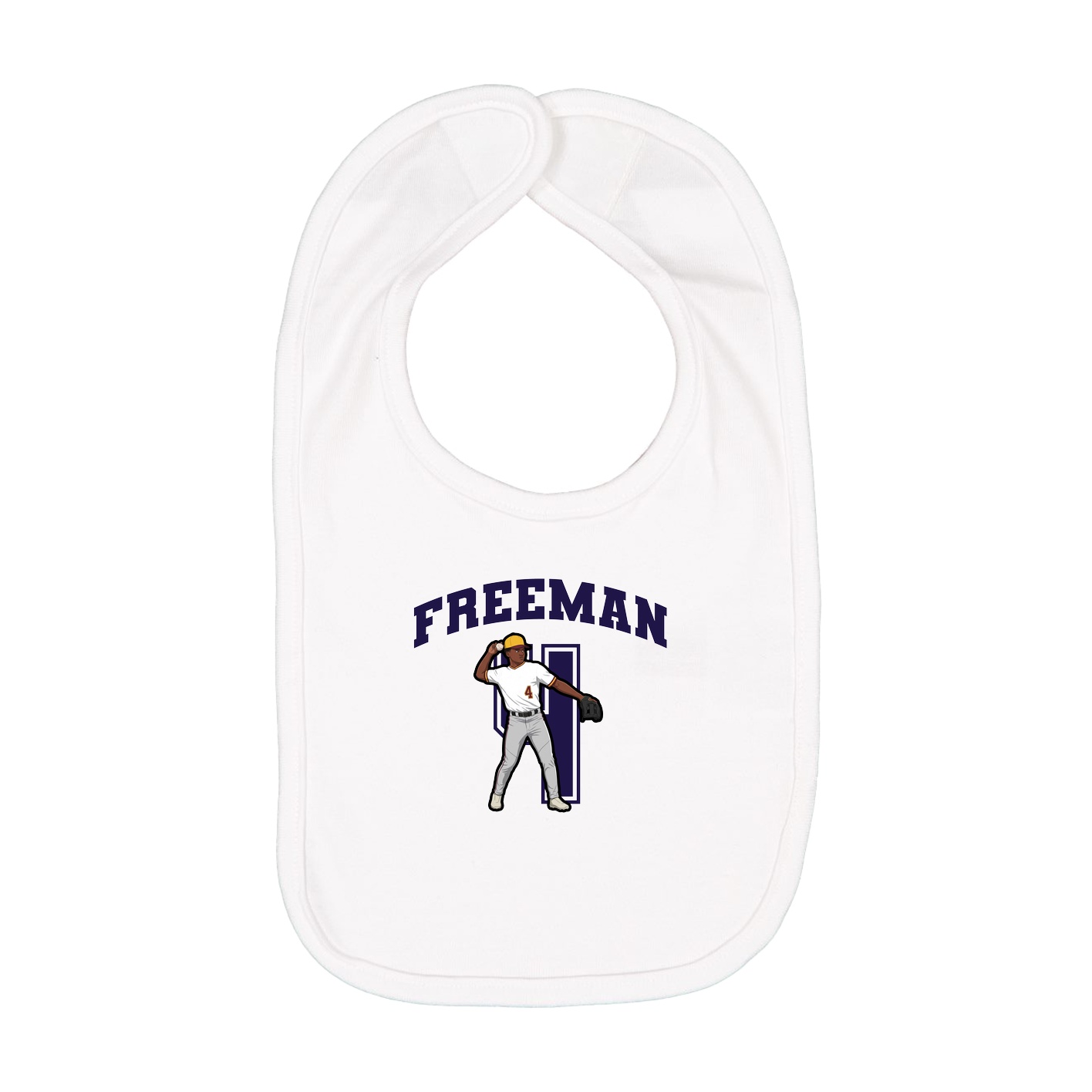 Infant Bib — Number in White