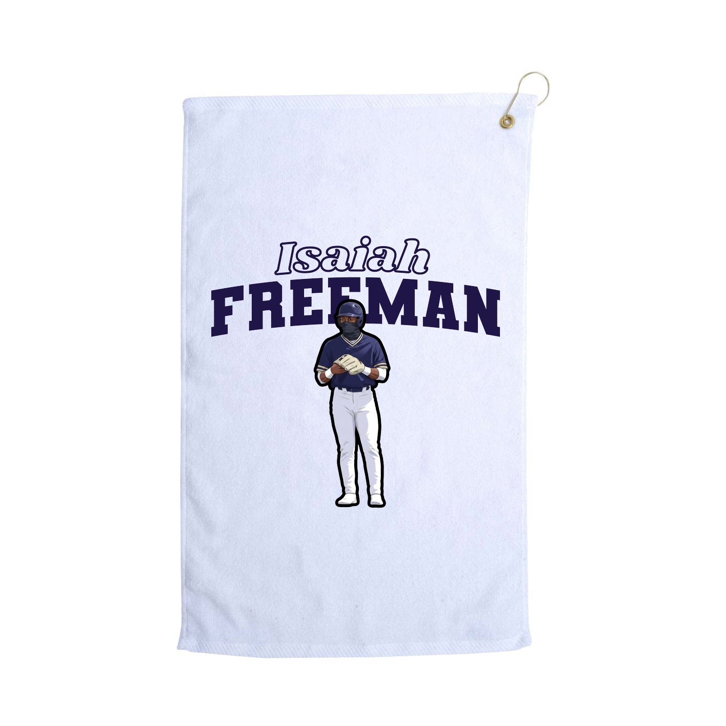 Golf Towel — Name Arch in White
