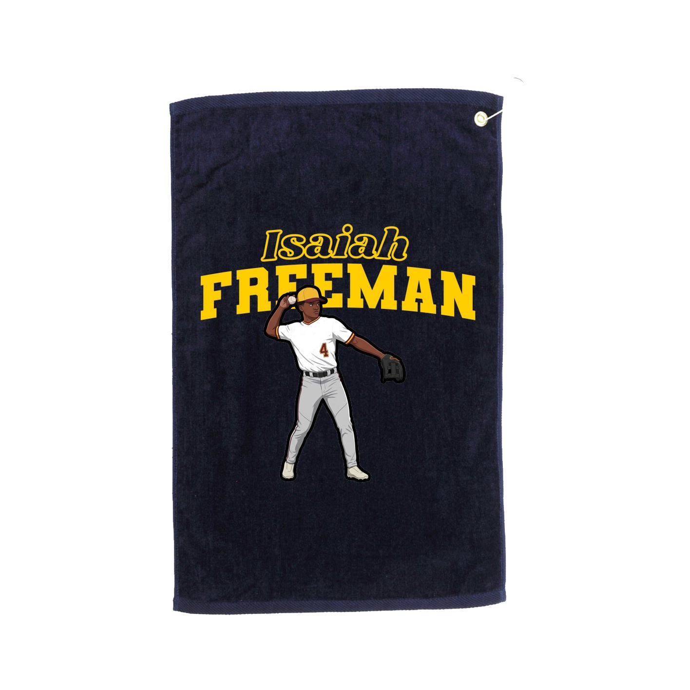 Golf Towel — Name Arch in Navy