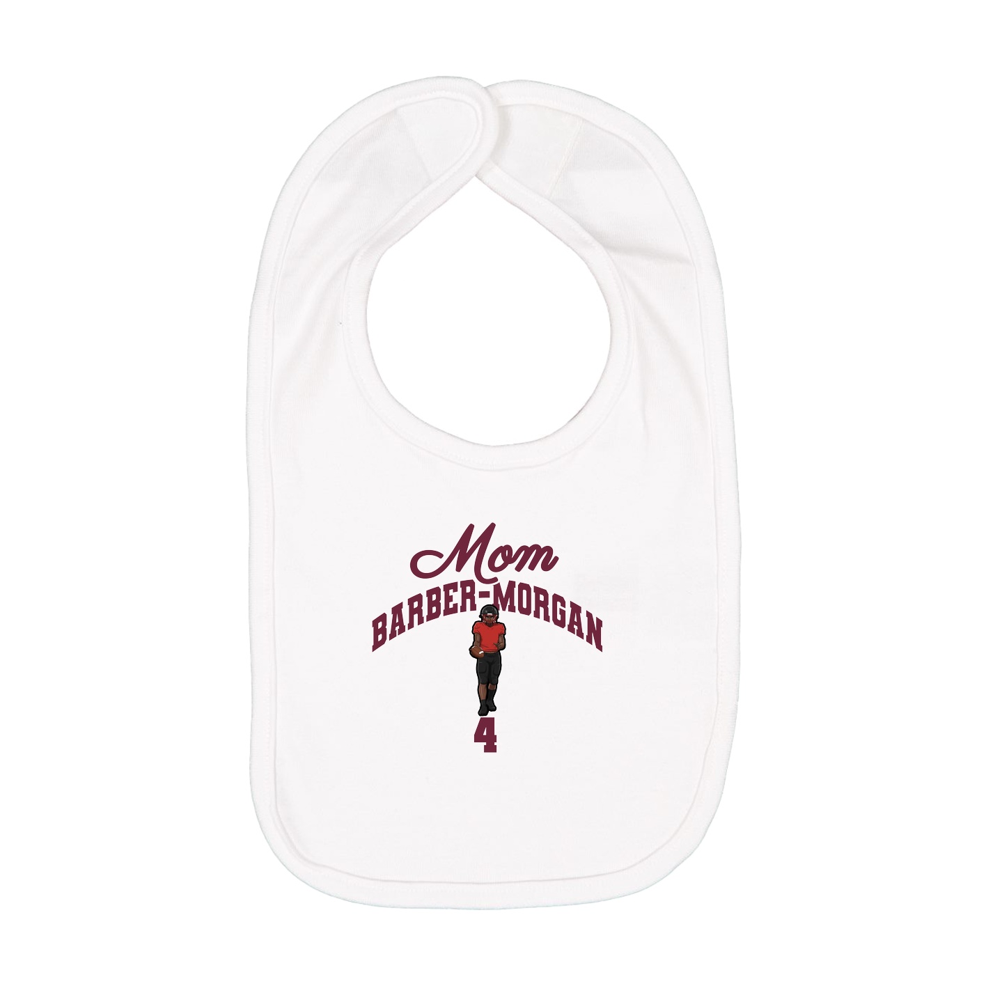 Infant Bib — Mothers Day Arch in White