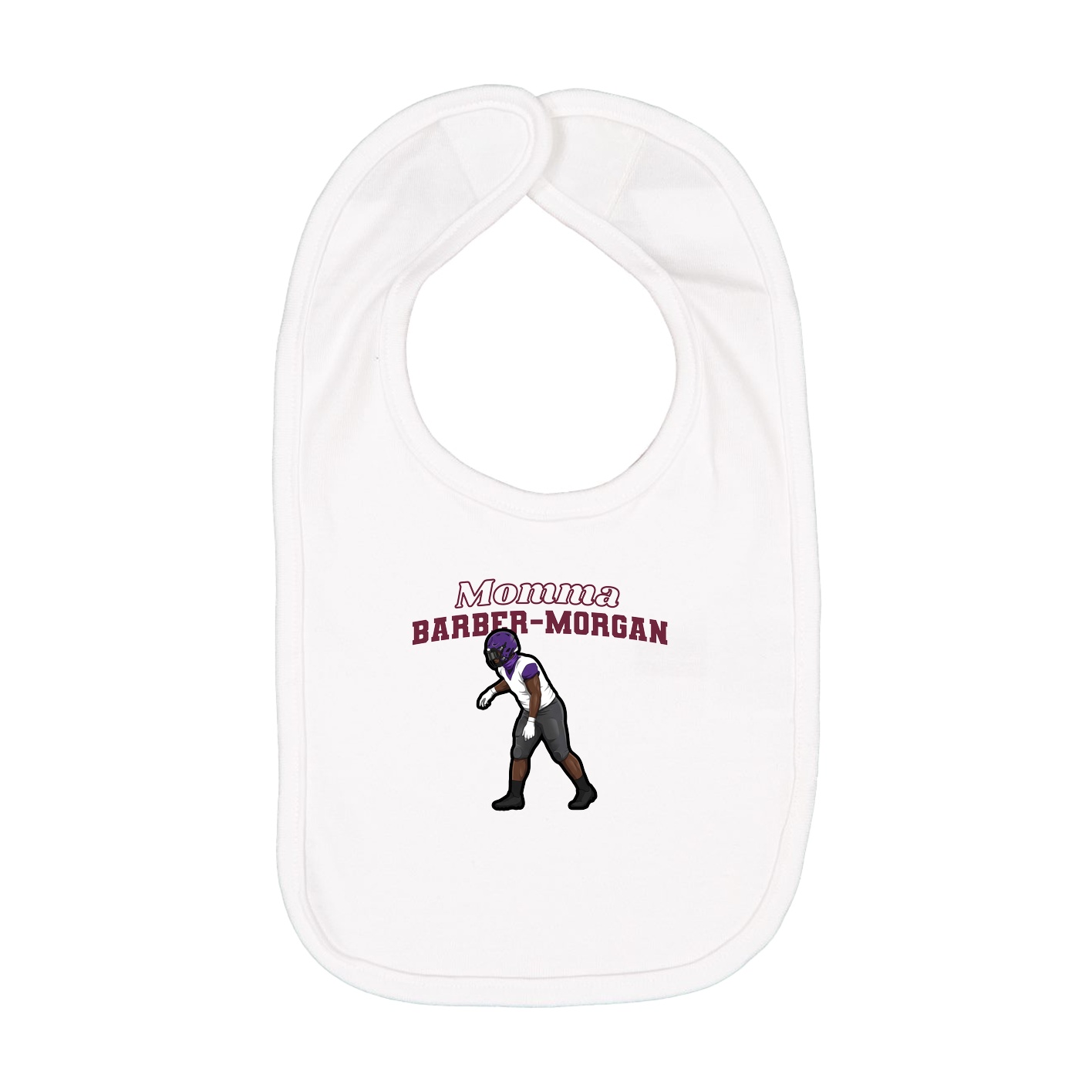 Infant Bib — Mothers Day Block in White