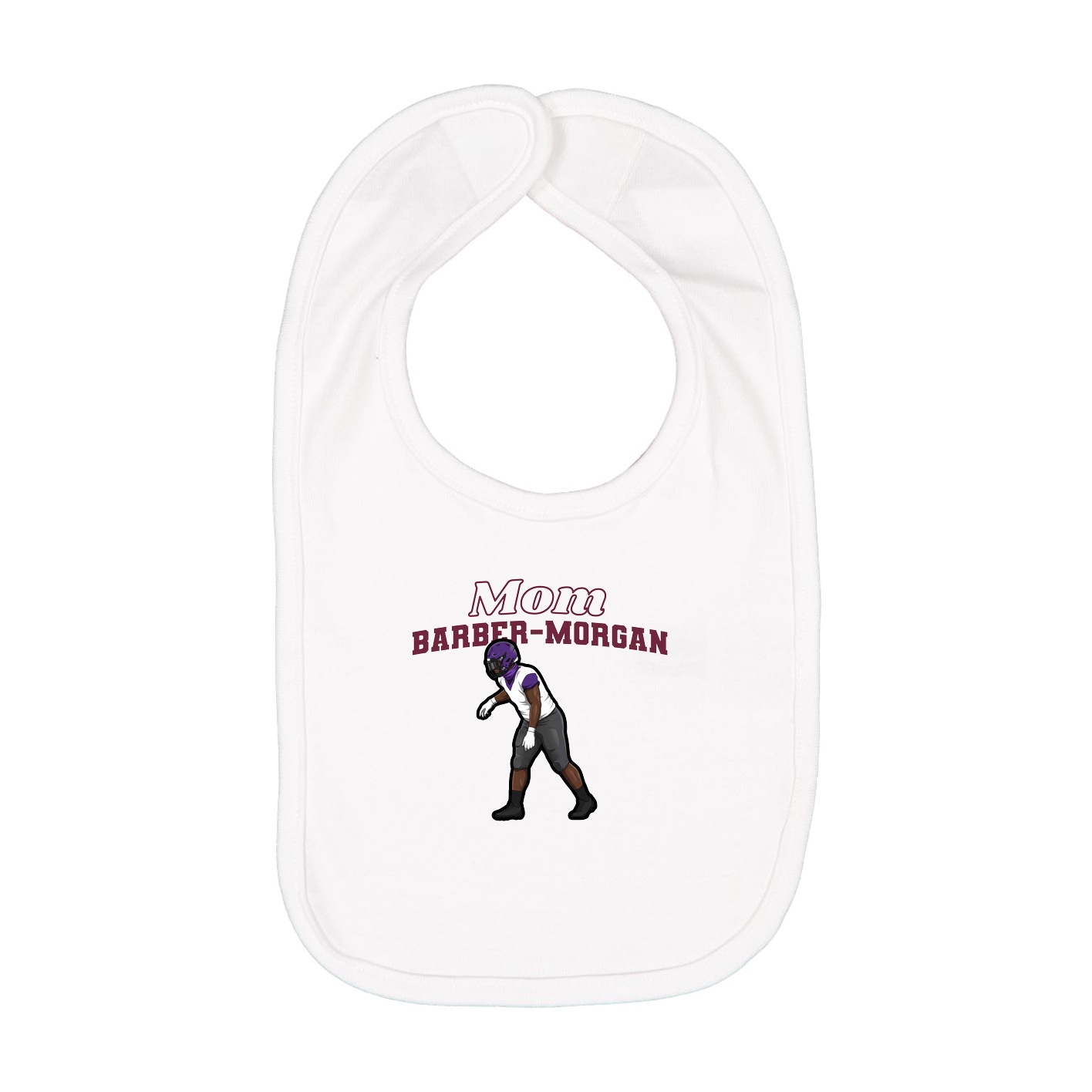 Infant Bib — Mothers Day Block in White