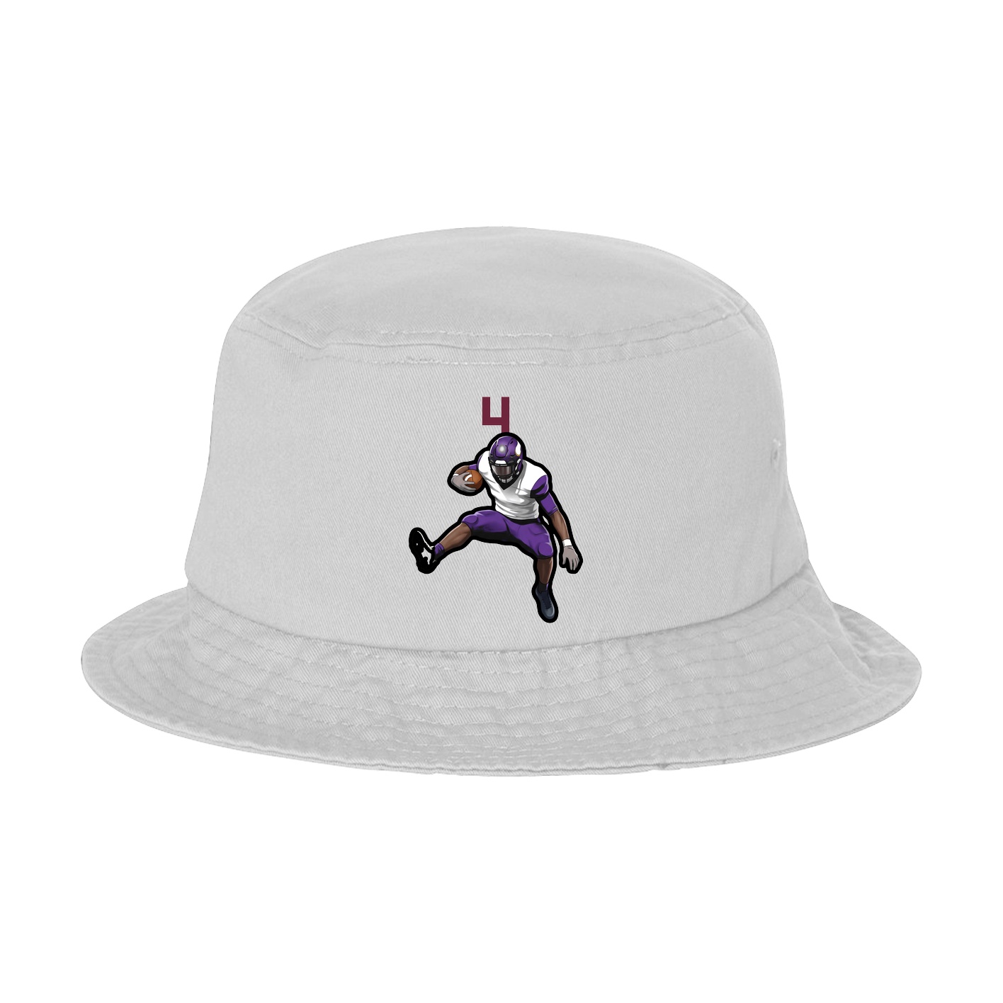 Bucket Cap — Number Top in White