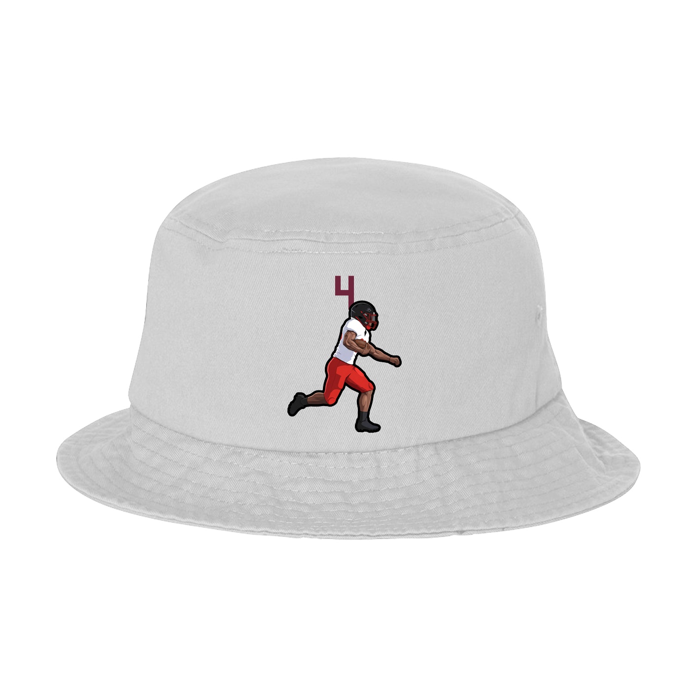 Bucket Cap — Number Top in White