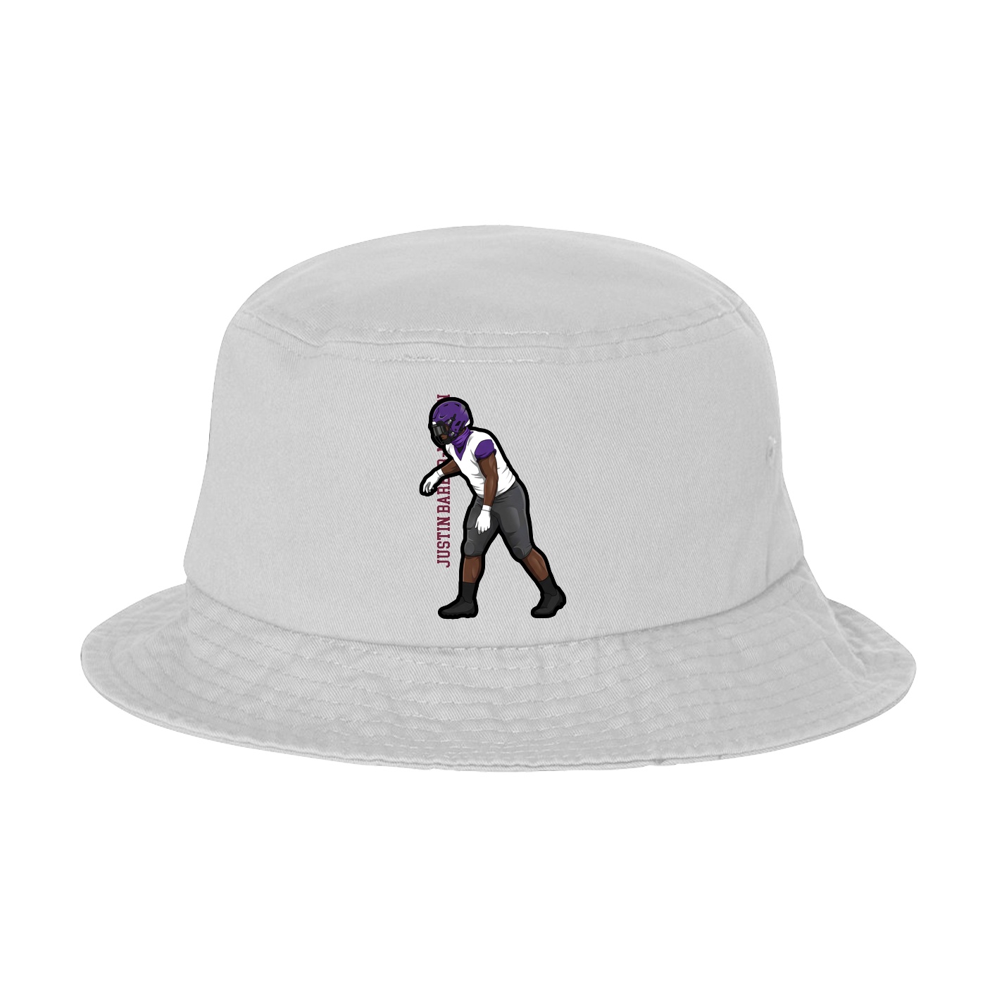 Bucket Cap — Name Vertical in White