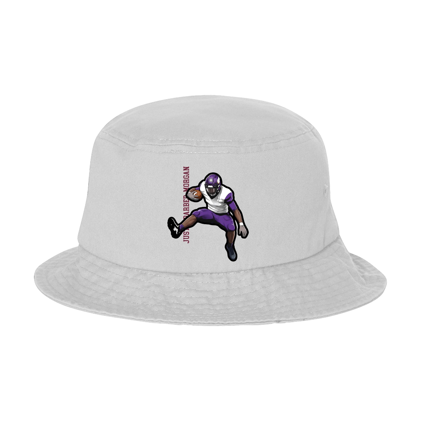 Bucket Cap — Name Vertical in White