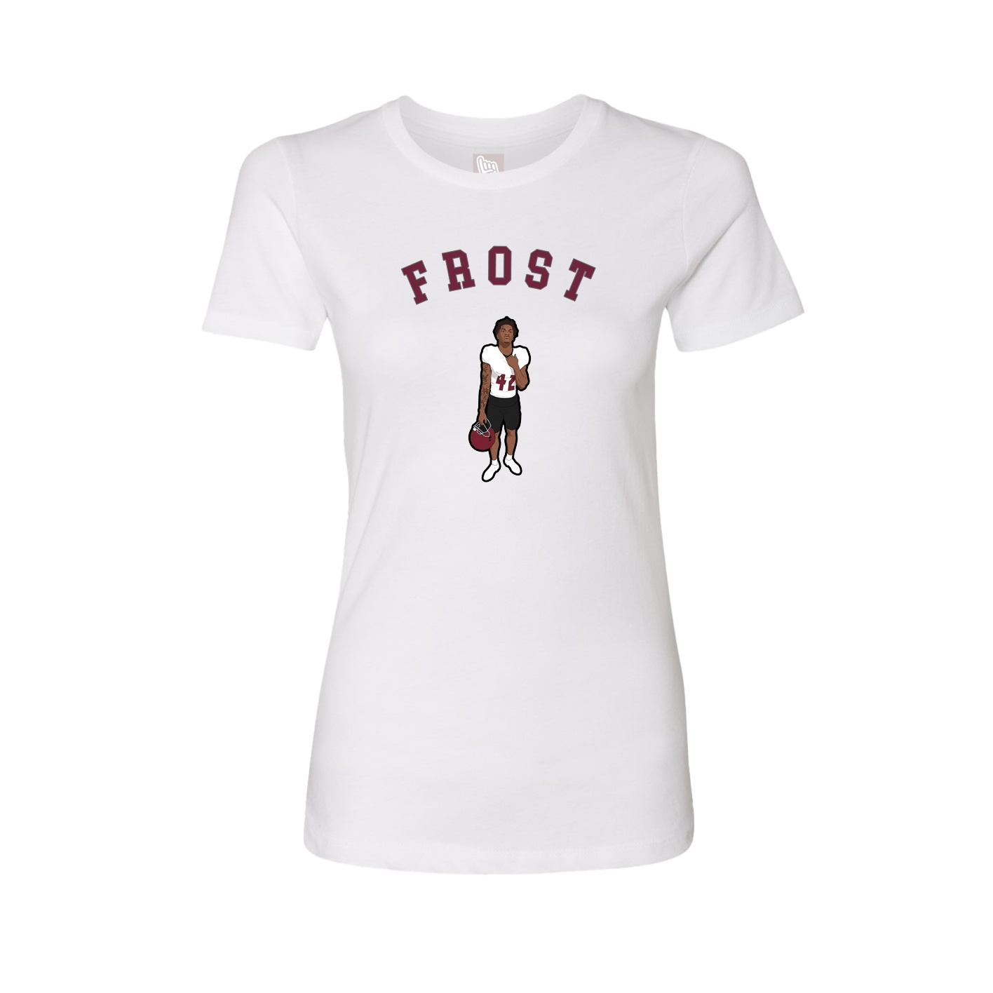 Fitted Women's Tee — Shirsey Arch in White