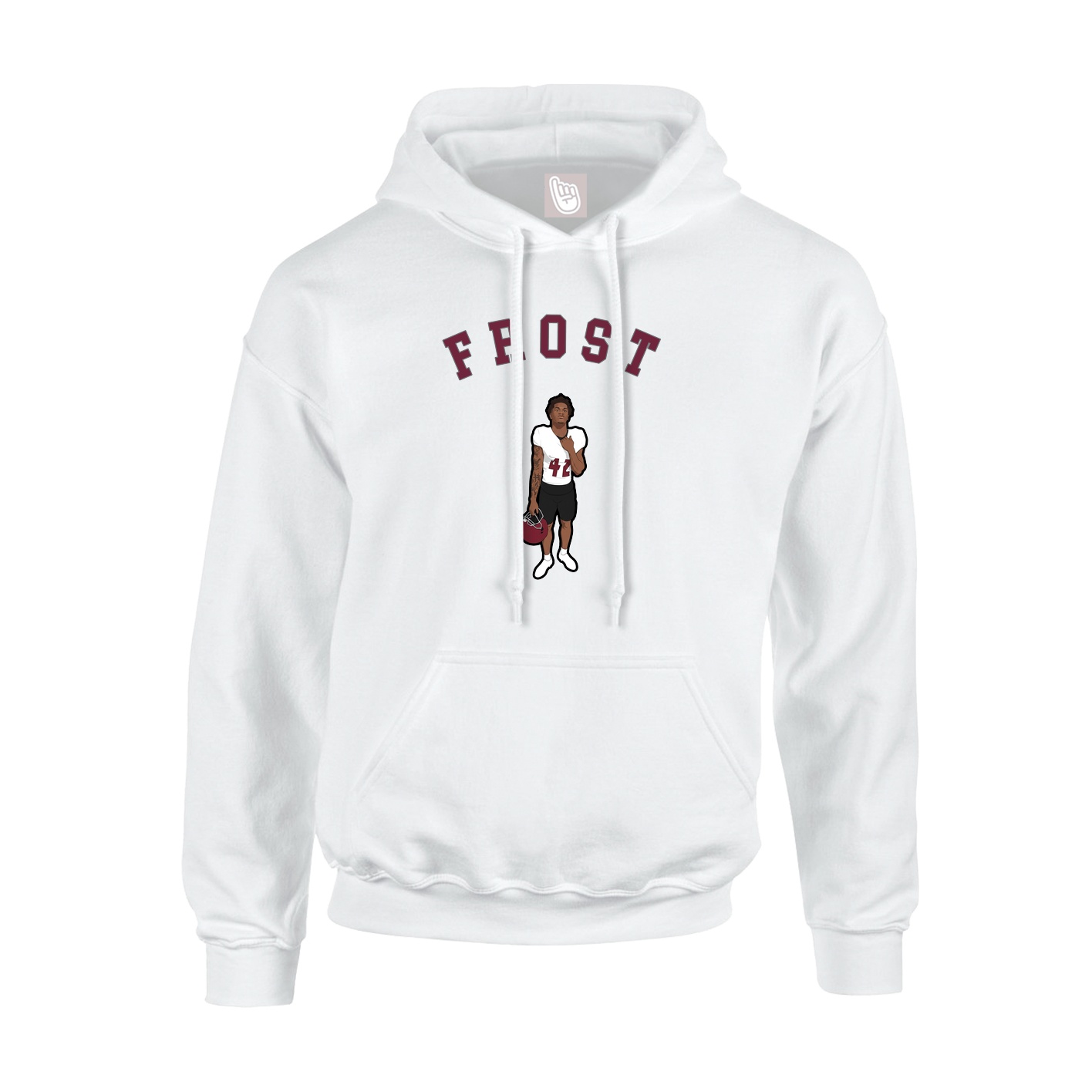 Youth Hoodie — Shirsey Arch in White