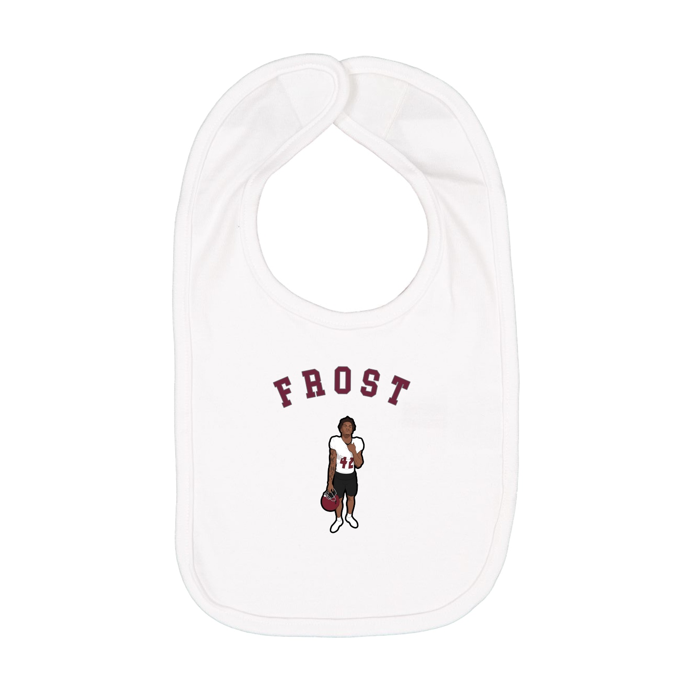 Infant Bib — Shirsey Arch in White