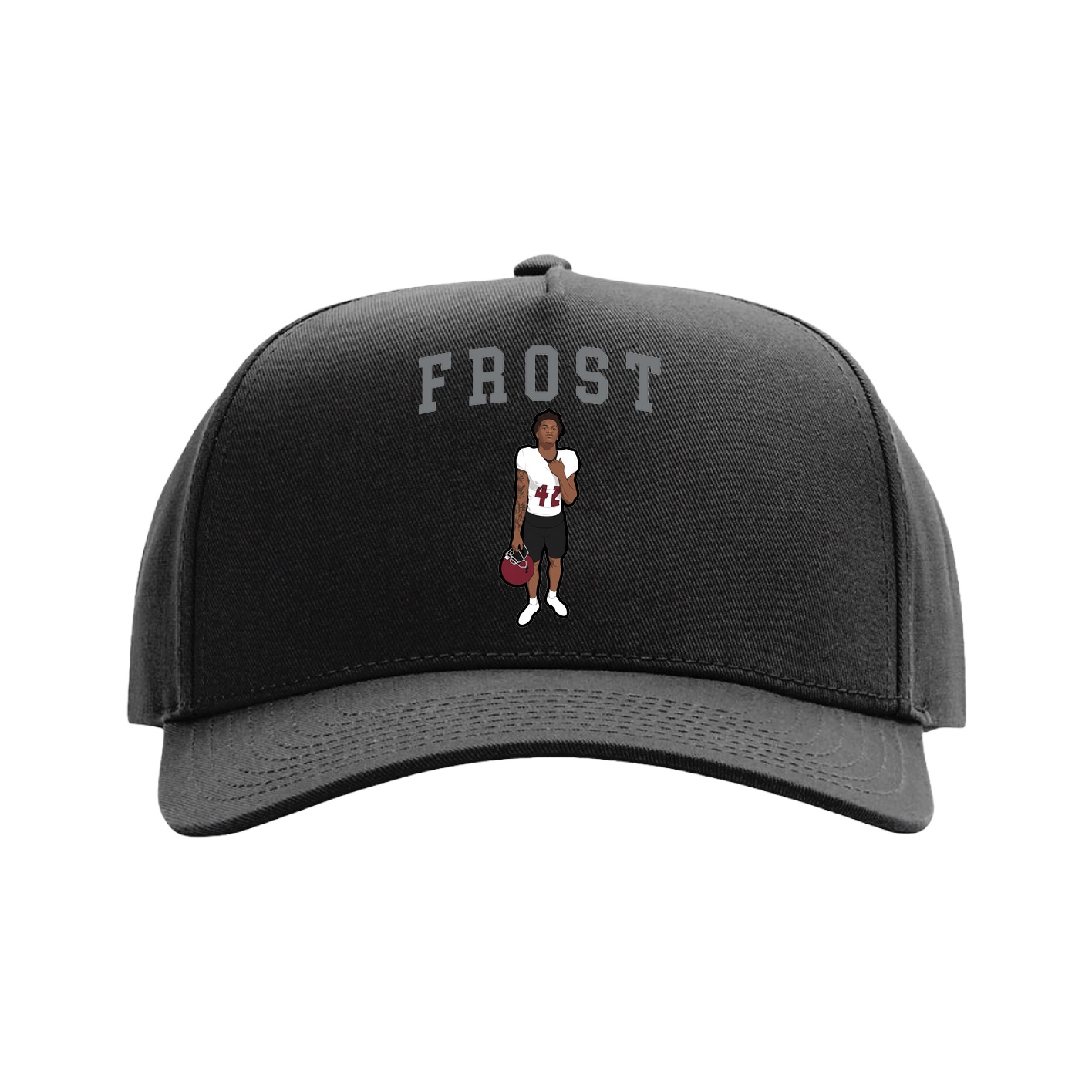 Full Fabric Five-Panel Champ Cap — Shirsey in Black