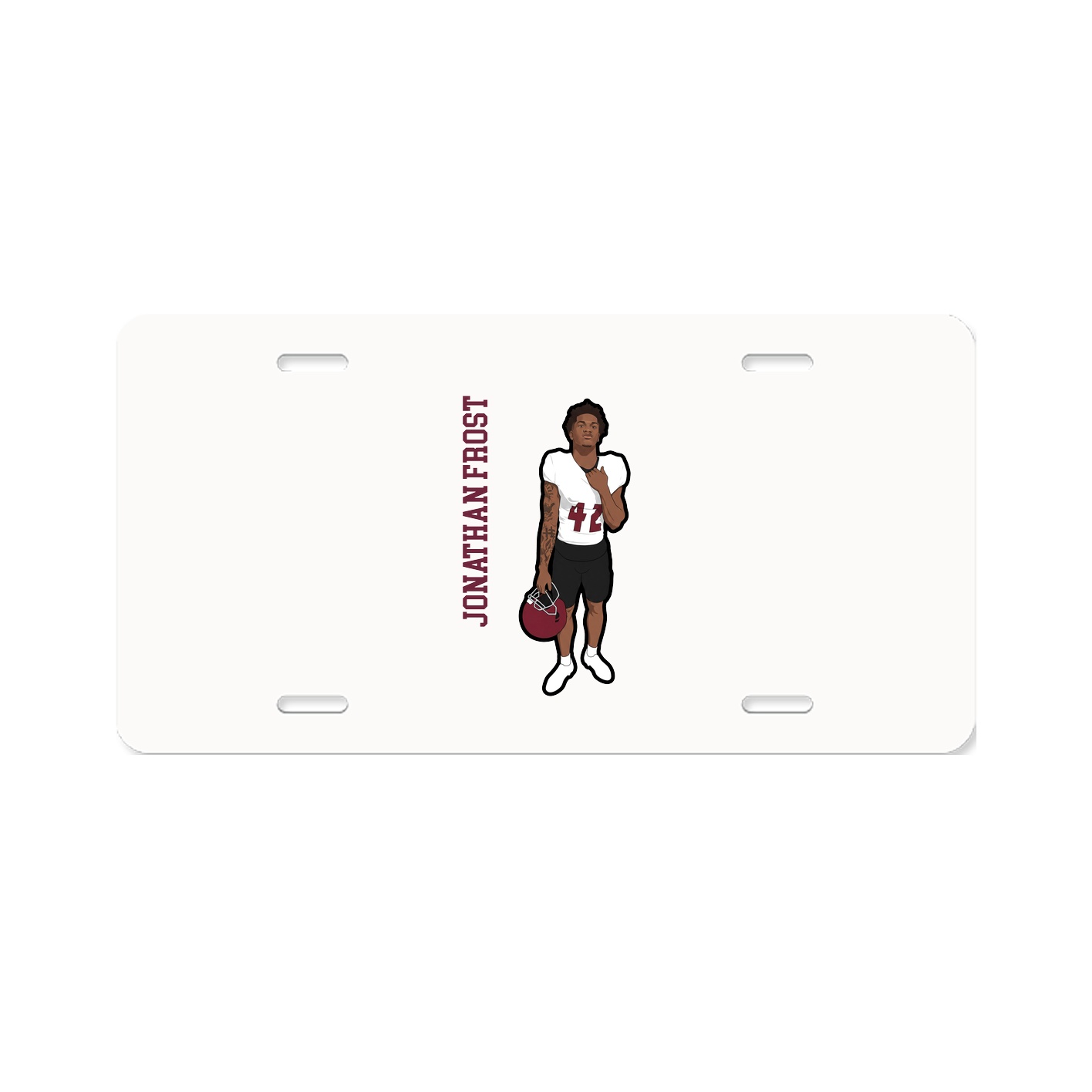 License Plate — Name Vertical in Classic