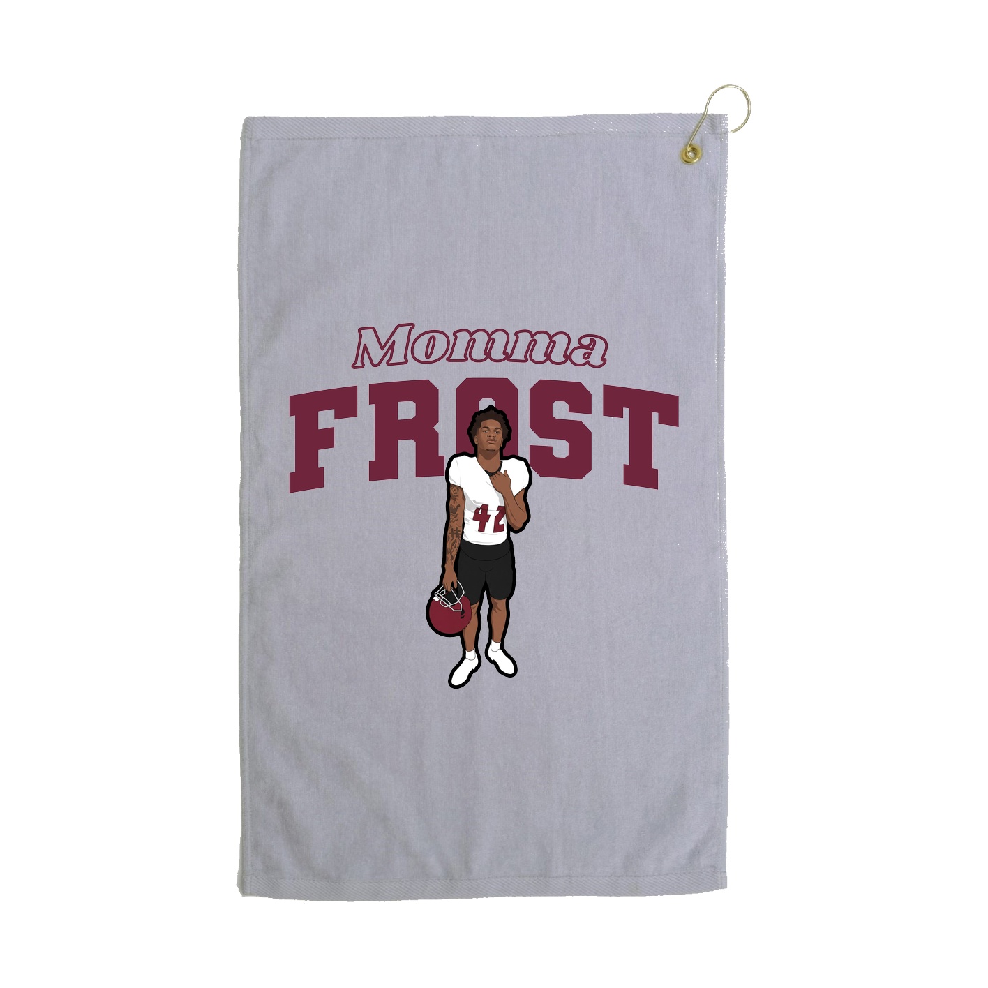 Golf Towel — Mothers Day Block in Grey
