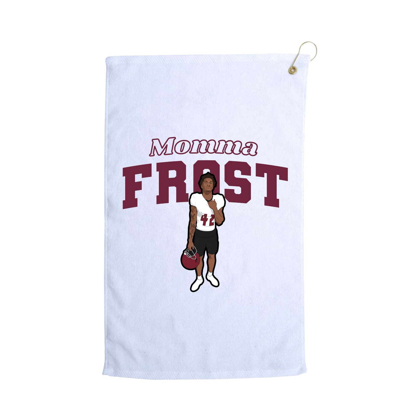 Golf Towel — Mothers Day Block in White