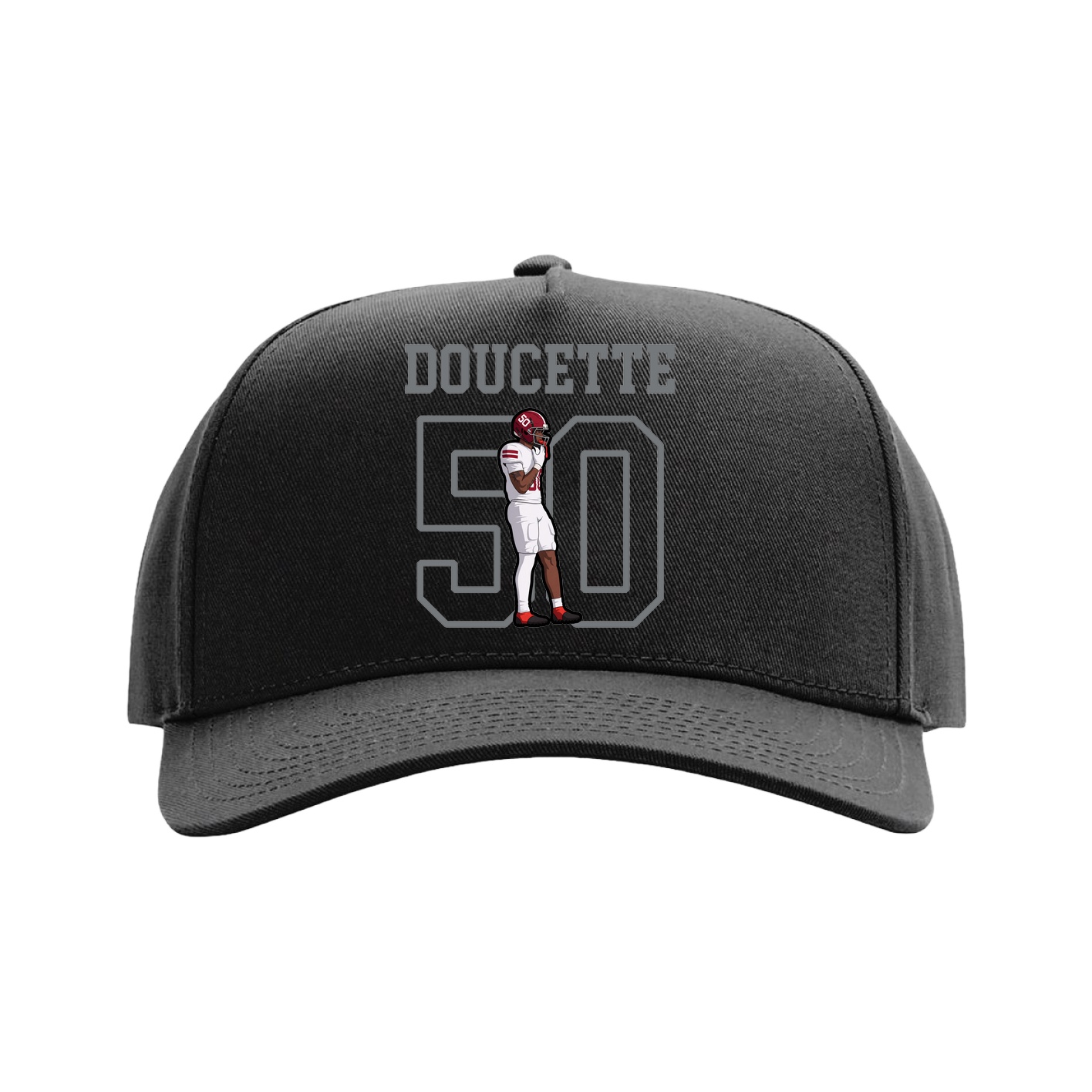 Full Fabric Five-Panel Champ Cap — Shirsey in Black