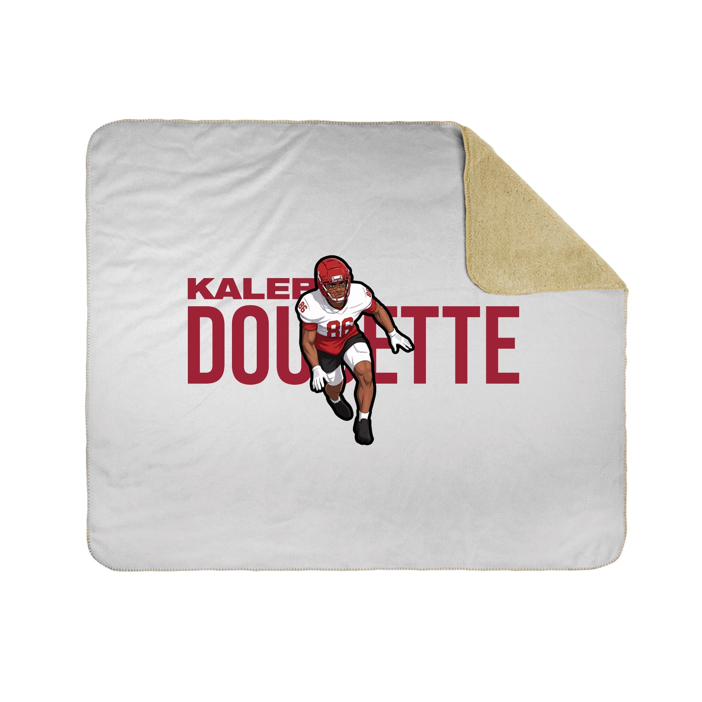 Throw Blanket — Player Name in White