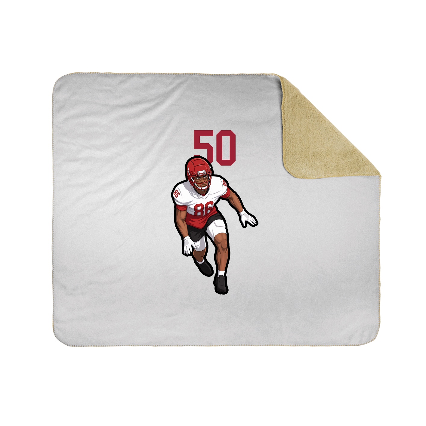 Throw Blanket — Number Top in White
