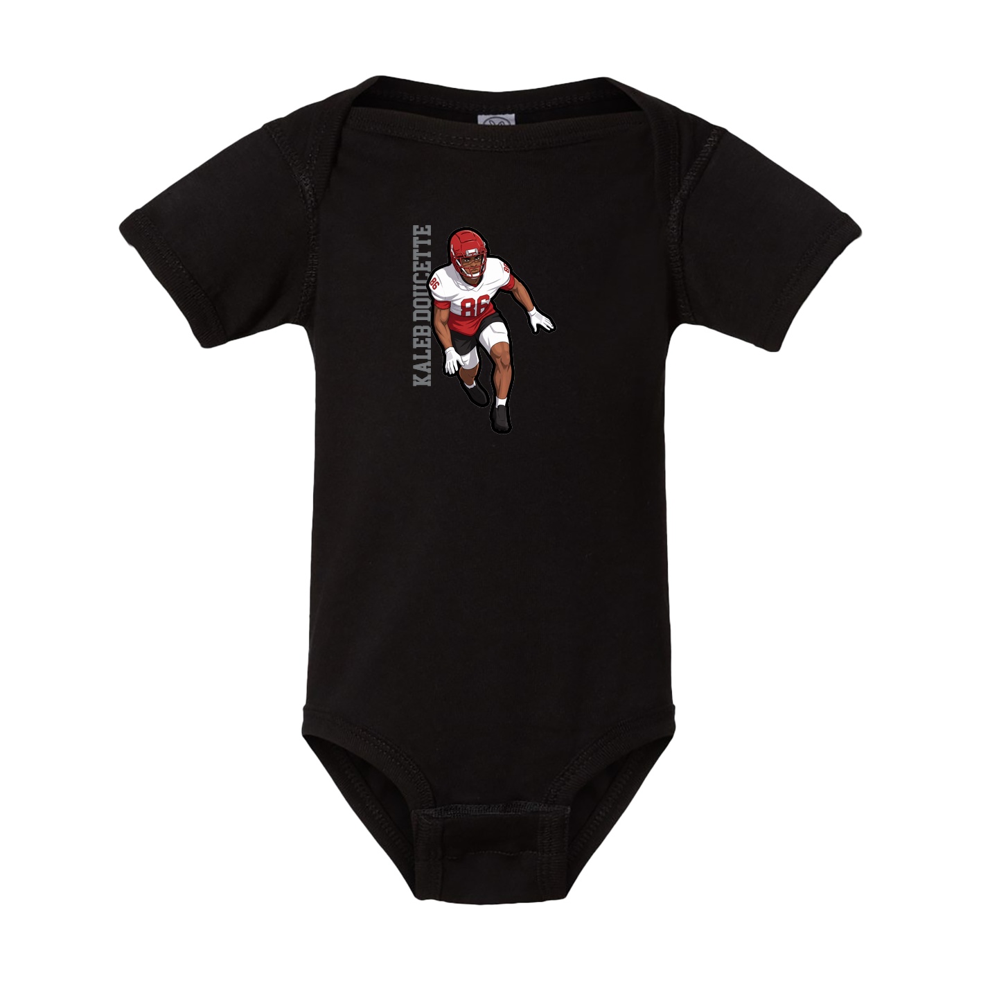 Baby Onesie — Name Vertical in Black