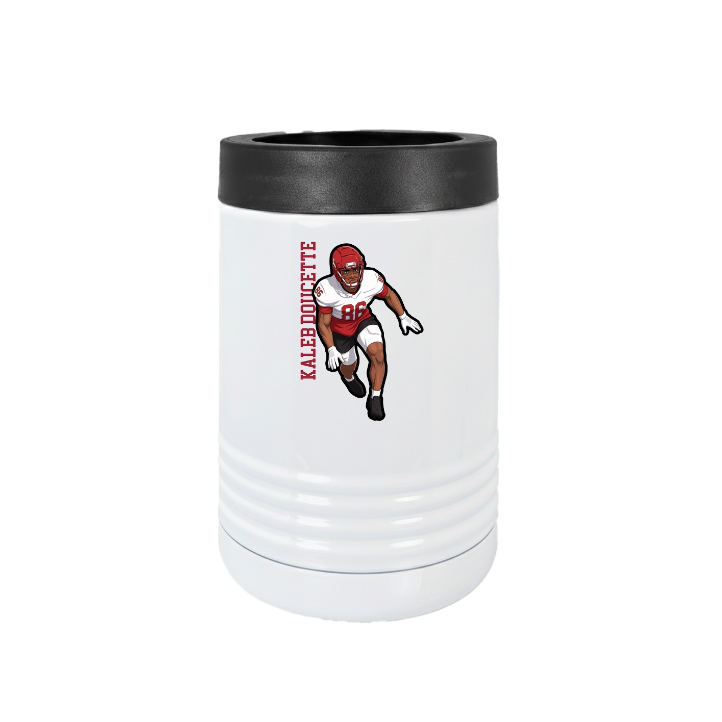 Beverage Holder — Name Vertical in White