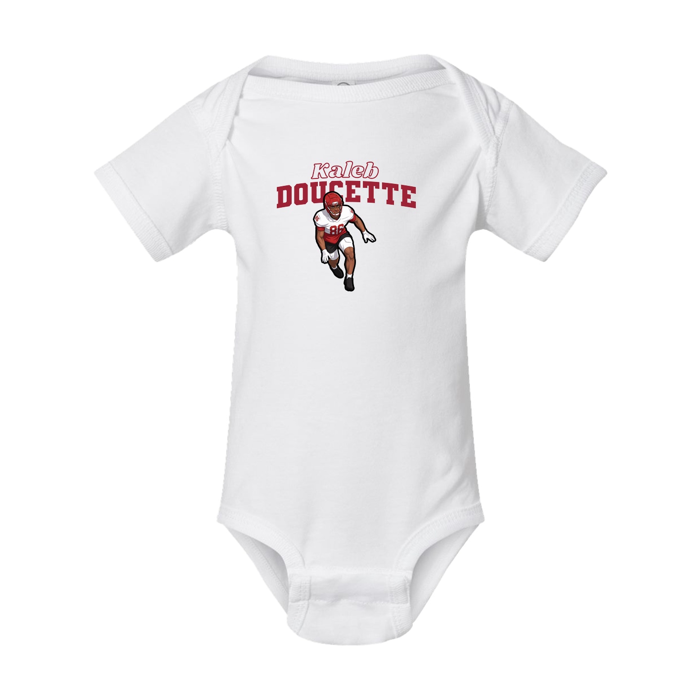 Baby Onesie — Name Arch in White