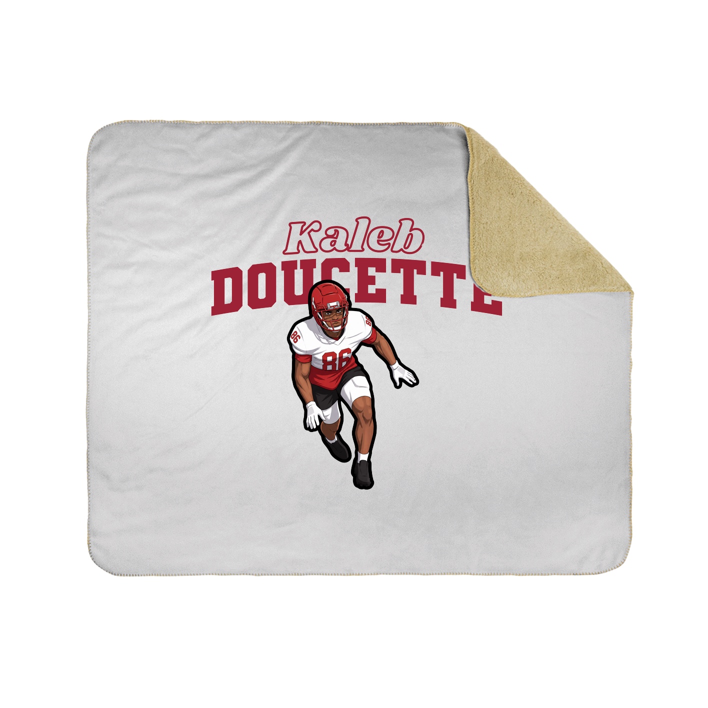 Throw Blanket — Name Arch in White